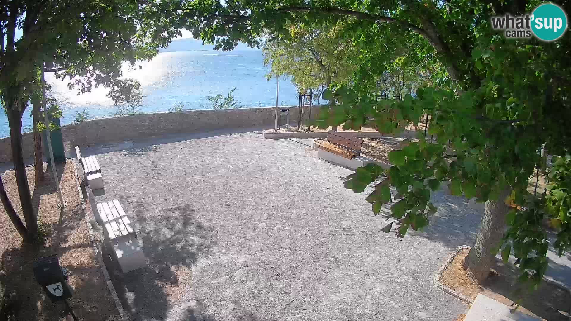 Senj Live Webcam – Schriftstellerpark und Velebit-Kanal
