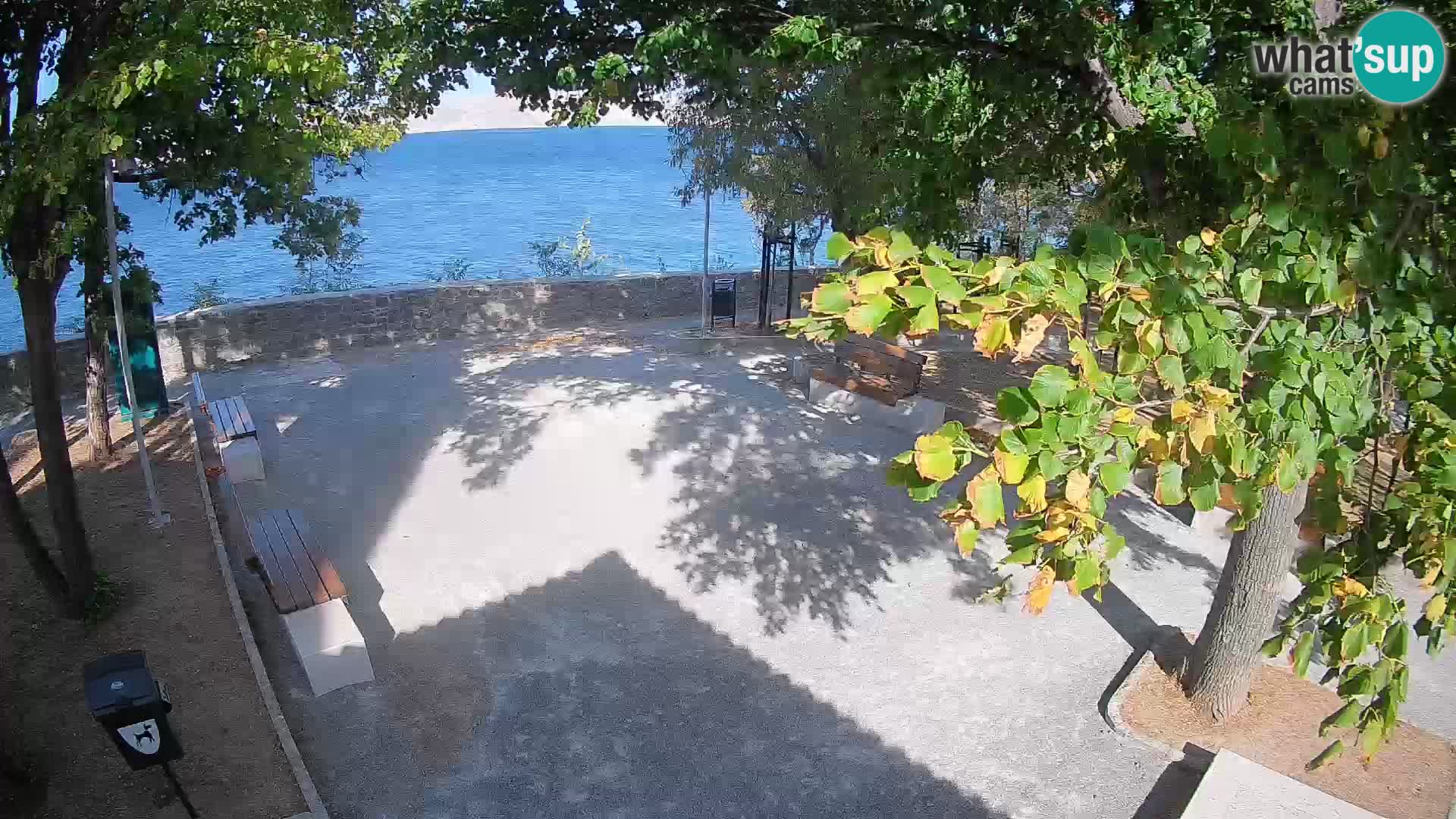 Senj Live Webcam – Schriftstellerpark und Velebit-Kanal