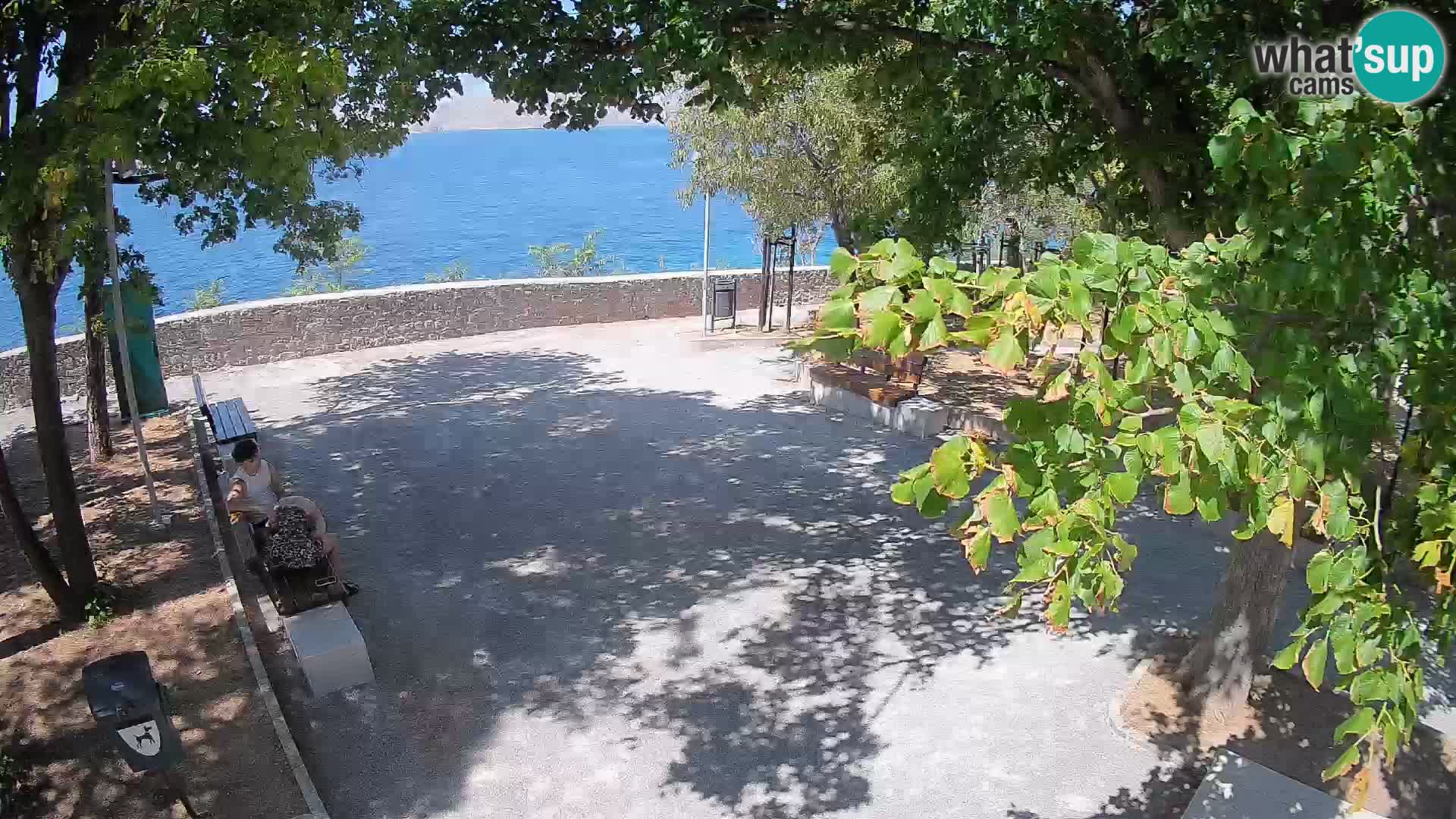 Senj Live Webcam – Schriftstellerpark und Velebit-Kanal