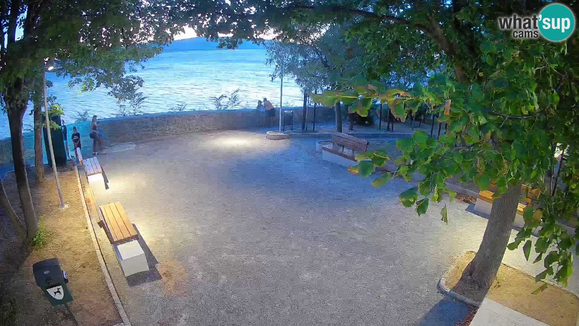 Senj Live Webcam – Schriftstellerpark und Velebit-Kanal