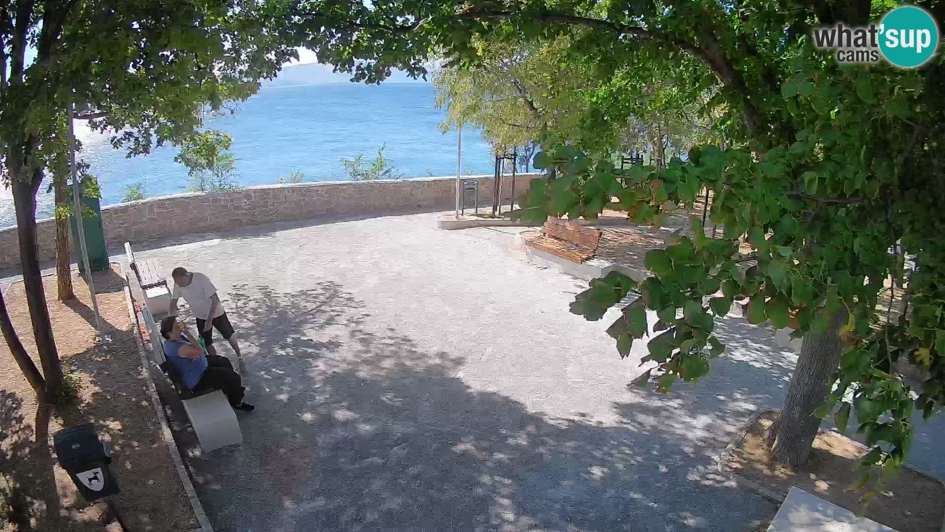 Senj Live Webcam – Schriftstellerpark und Velebit-Kanal
