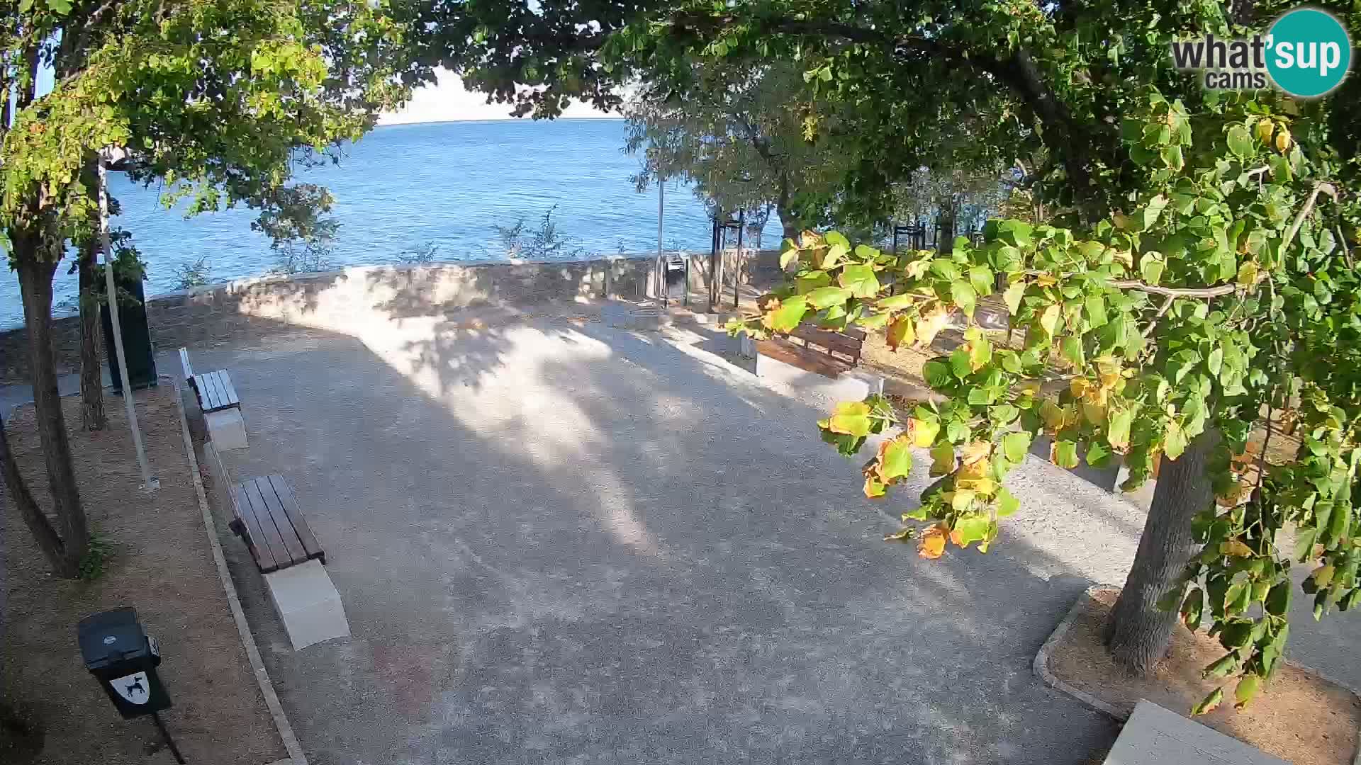 Senj Live Webcam – Schriftstellerpark und Velebit-Kanal