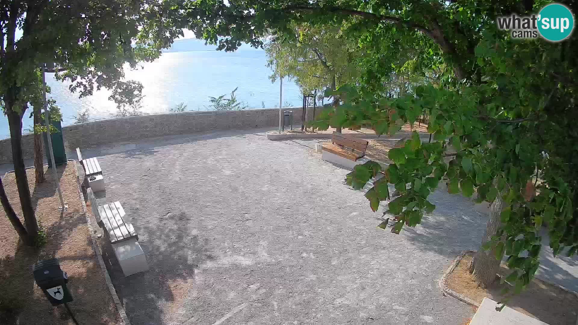 Senj Live Cam – Writers’ Park and the Velebit Channel