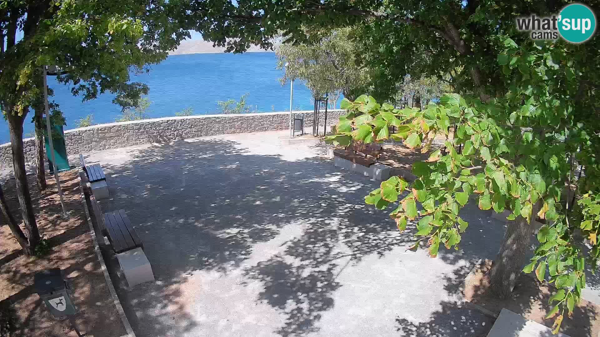 Senj Live Webcam – Schriftstellerpark und Velebit-Kanal