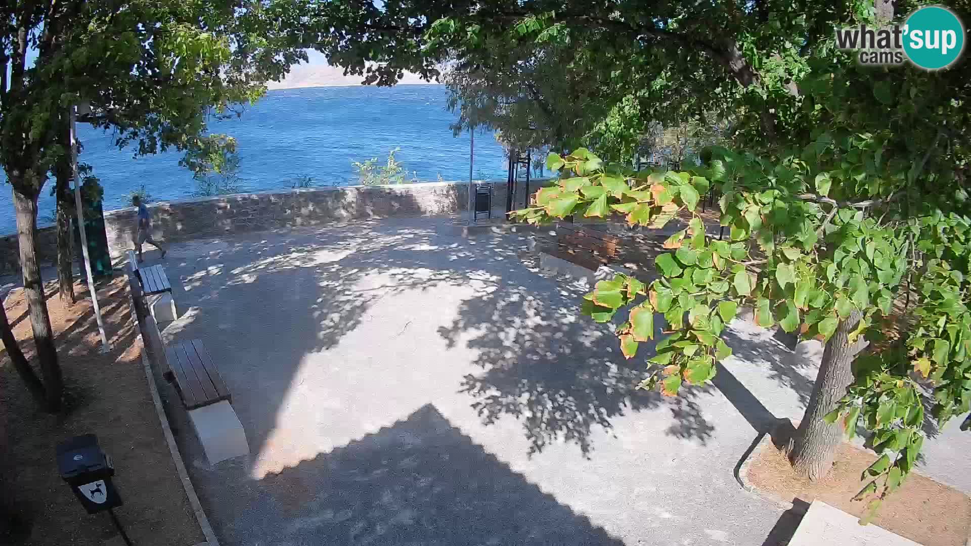 Senj Live Cam – Writers’ Park and the Velebit Channel