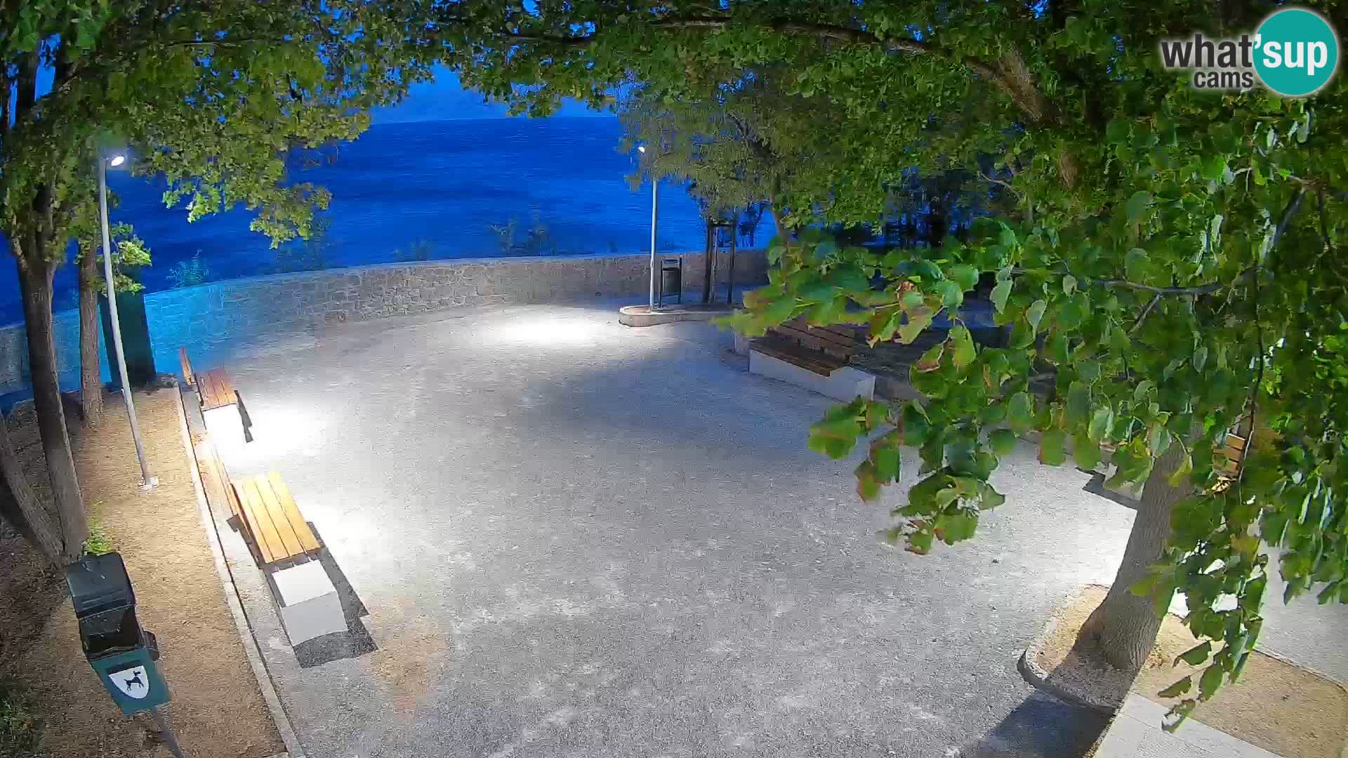 Senj Live Webcam – Schriftstellerpark und Velebit-Kanal