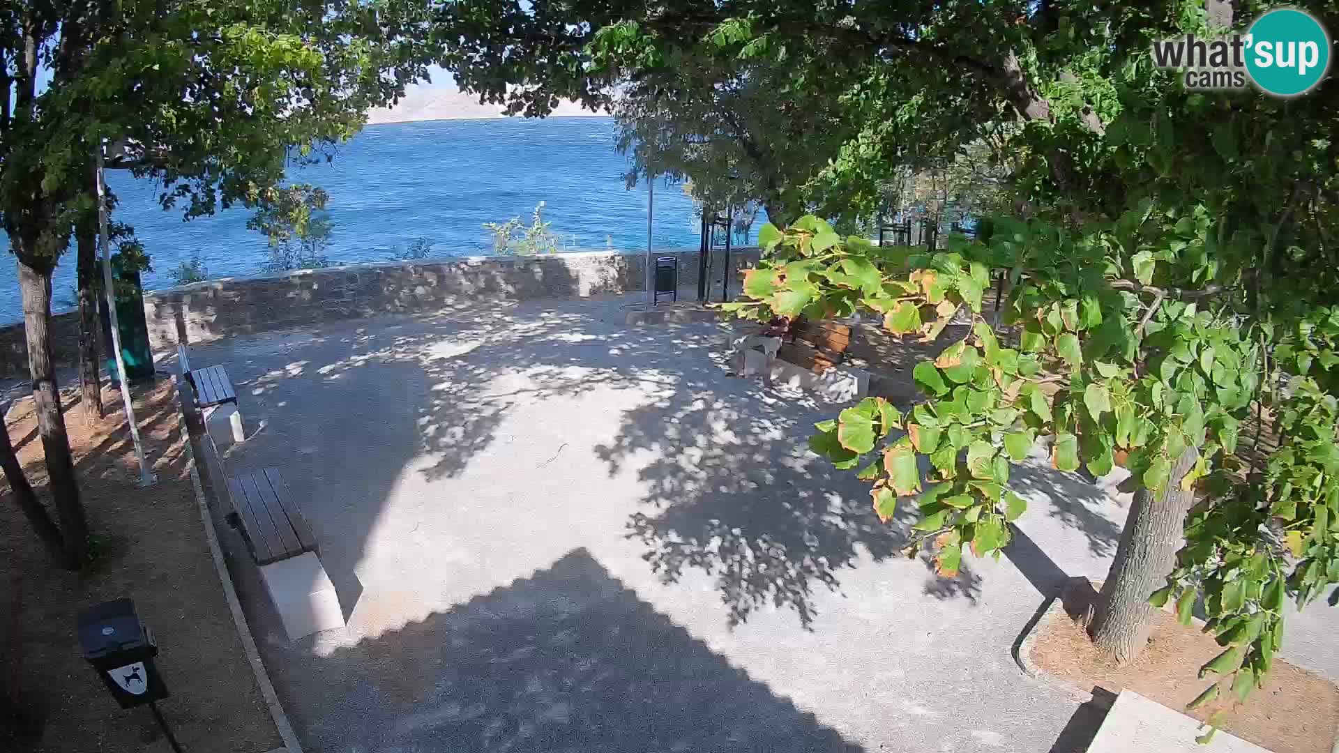 Senj Live Cam – Writers’ Park and the Velebit Channel