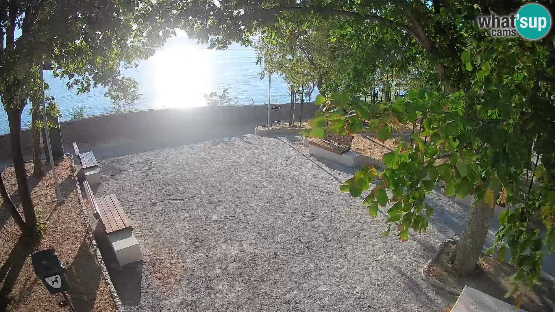 Senj Live Webcam – Schriftstellerpark und Velebit-Kanal
