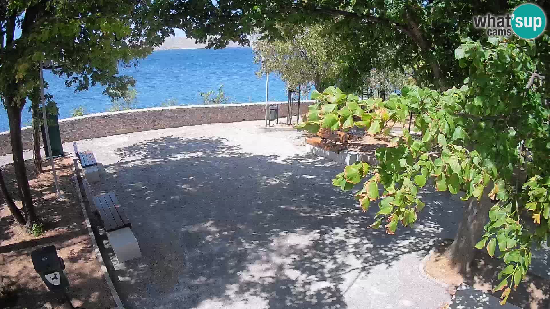 Senj Live Webcam – Schriftstellerpark und Velebit-Kanal