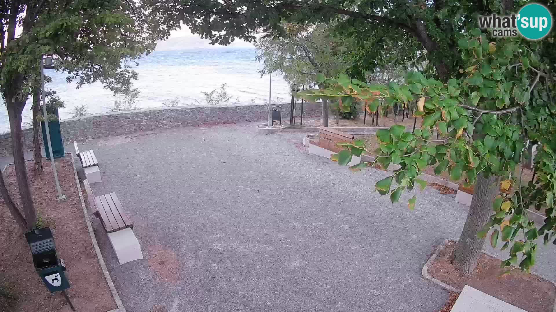 Senj Live Cam – Writers’ Park and the Velebit Channel