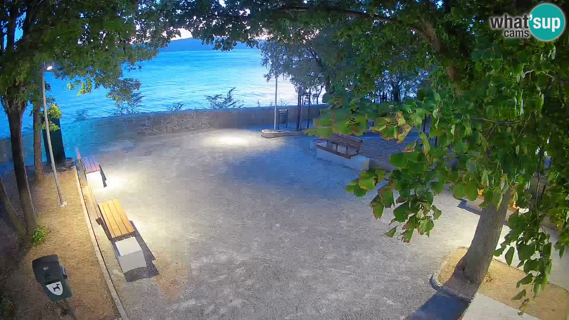 Senj Live Cam – Writers’ Park and the Velebit Channel