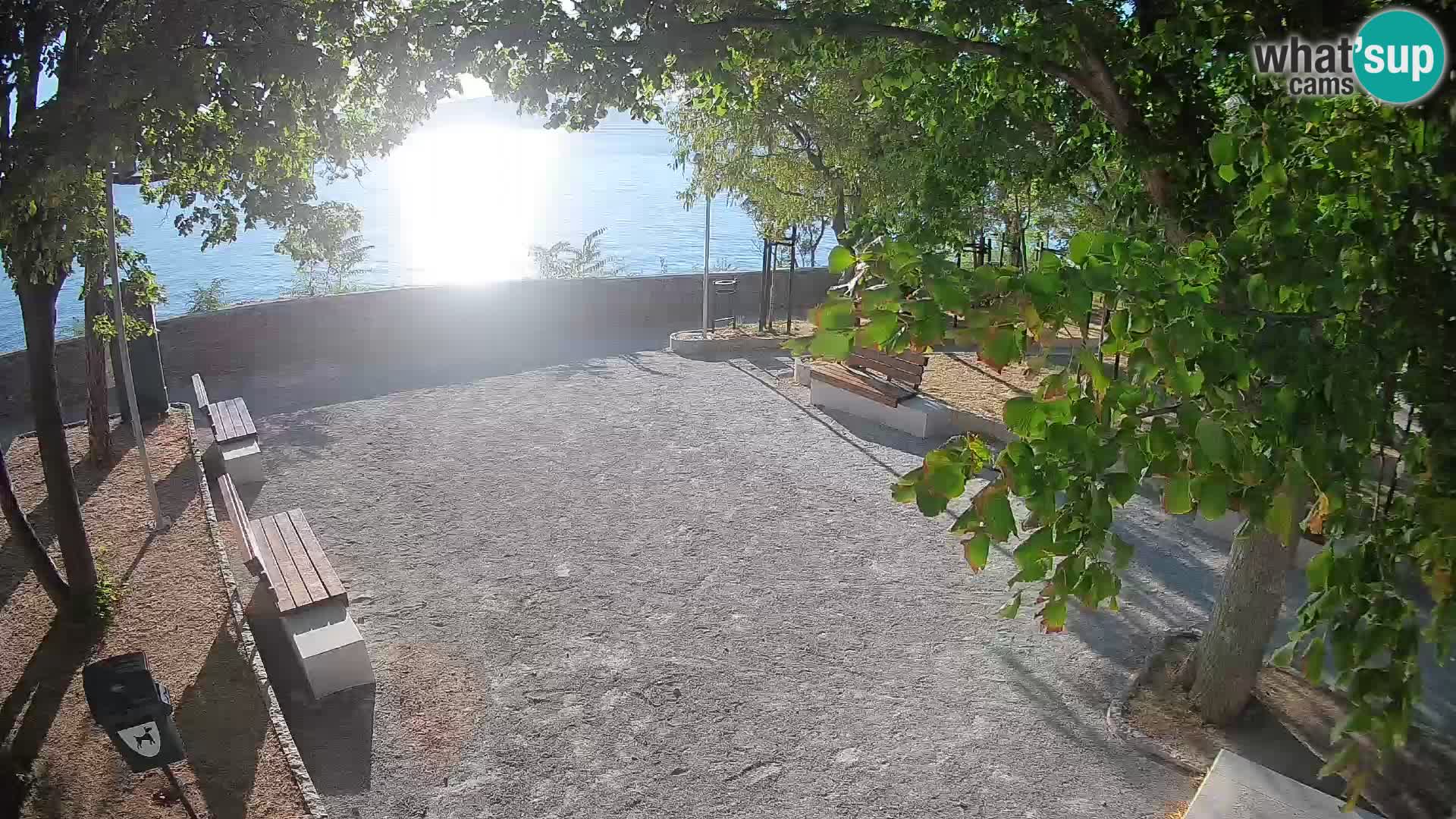 Senj Live Webcam – Schriftstellerpark und Velebit-Kanal