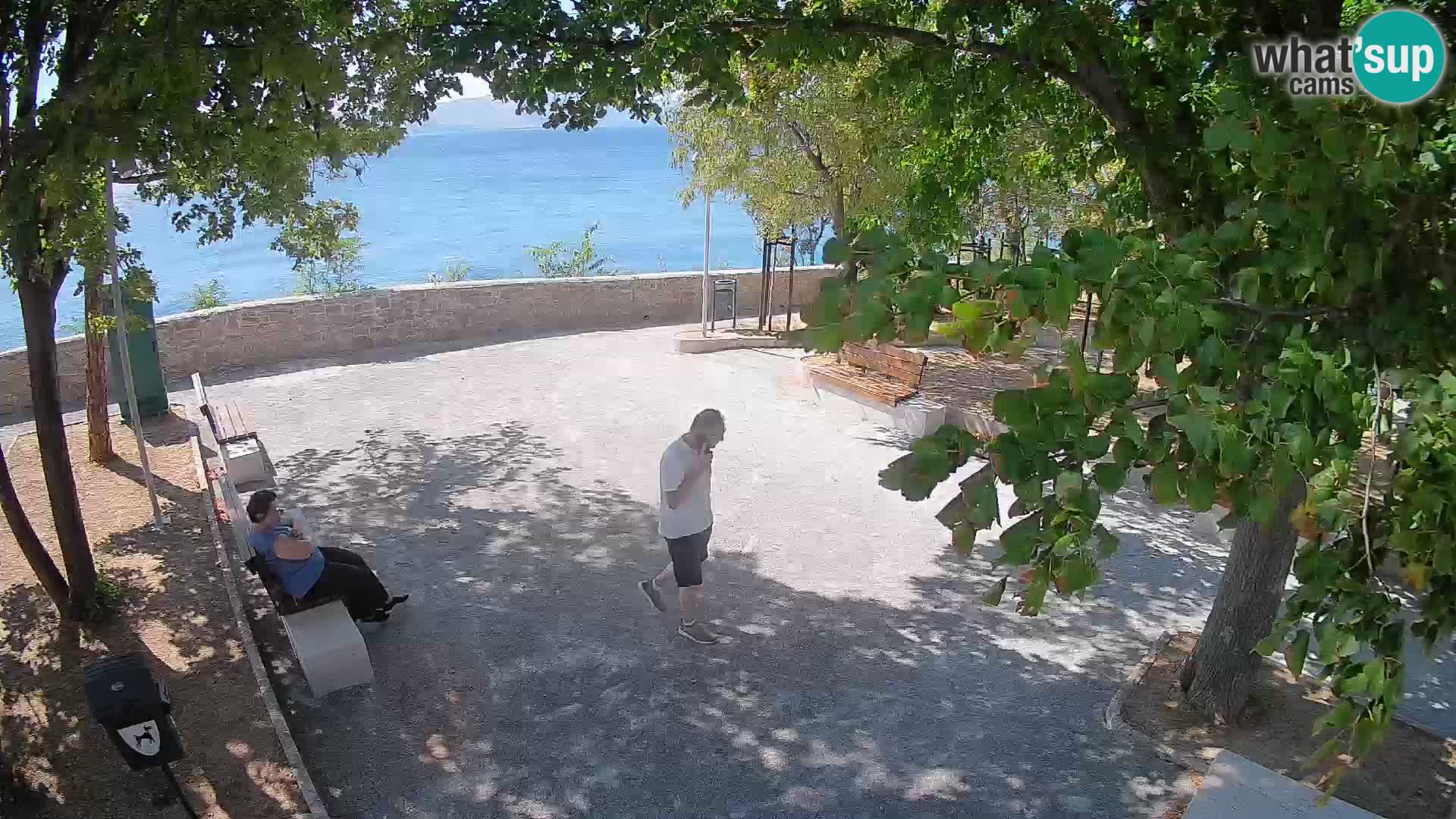 Senj Live Webcam – Schriftstellerpark und Velebit-Kanal