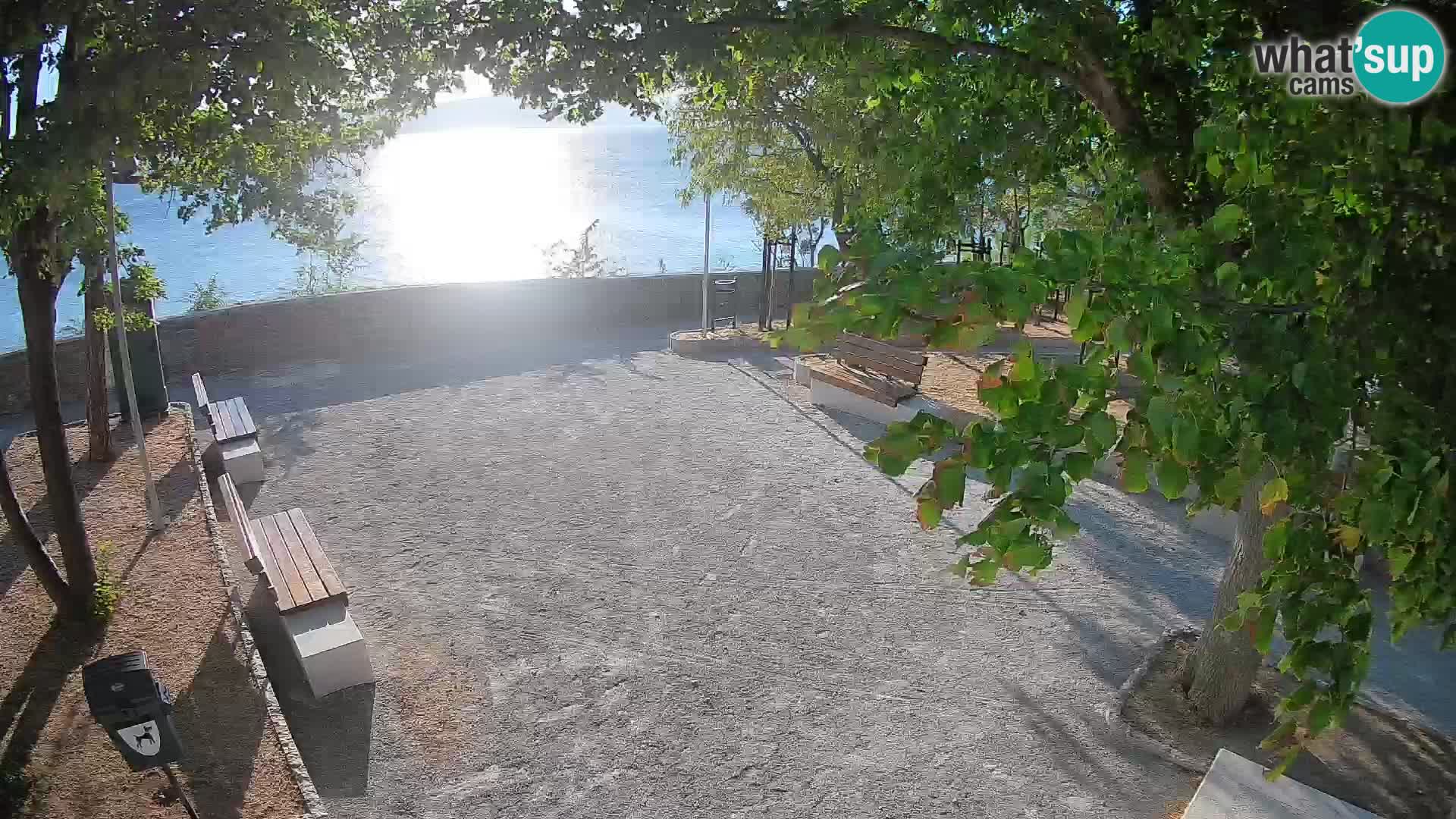 Senj Live Webcam – Schriftstellerpark und Velebit-Kanal