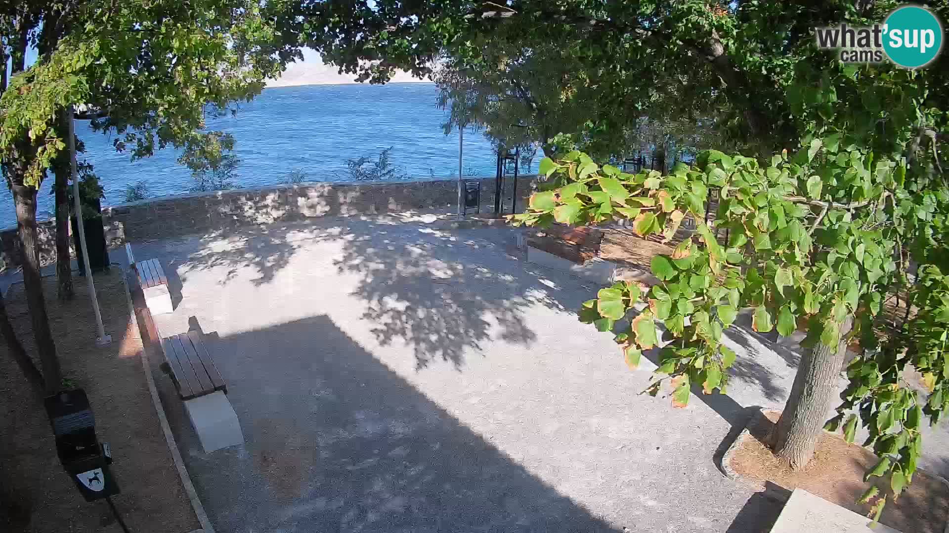 Senj Live Cam – Writers’ Park and the Velebit Channel