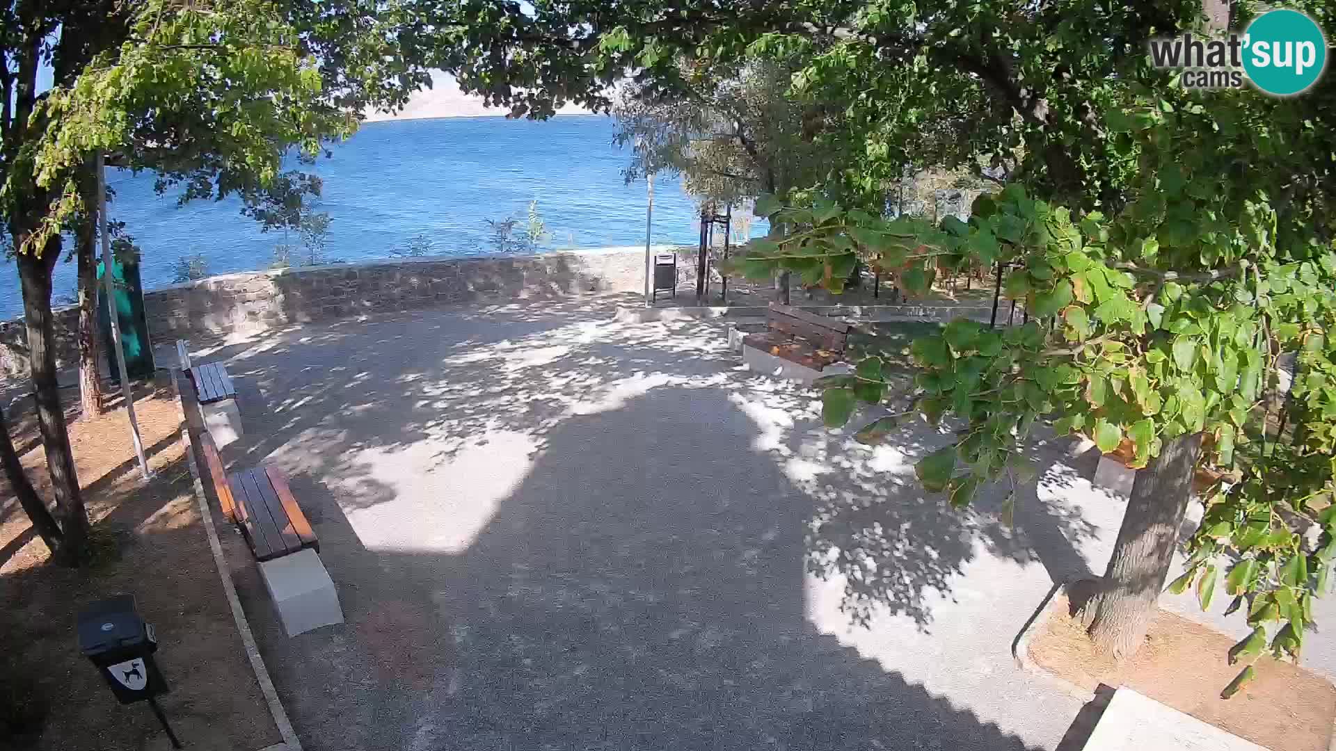 Senj Live Webcam – Schriftstellerpark und Velebit-Kanal