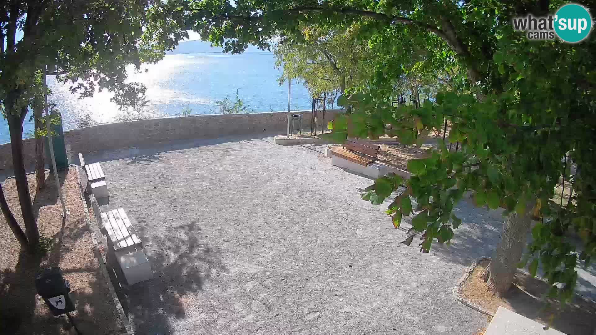 Senj Live Webcam – Schriftstellerpark und Velebit-Kanal