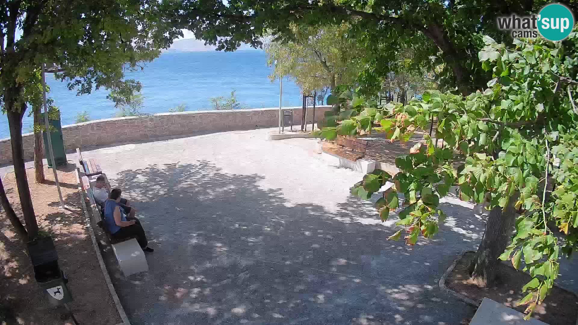 Webcam Senj en direct – Parc des Écrivains et canal du Velebit