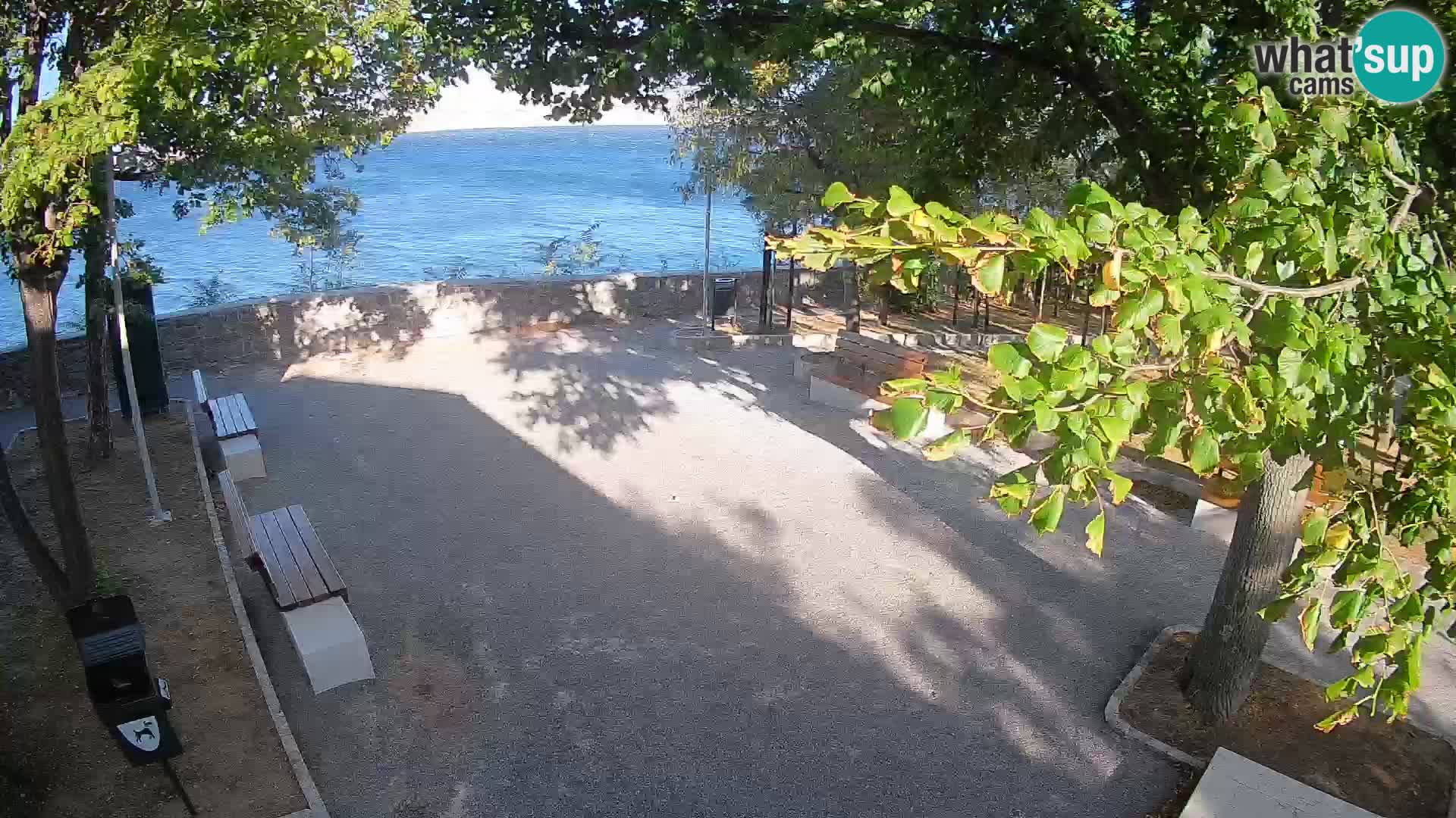 Senj Live Cam – Writers’ Park and the Velebit Channel