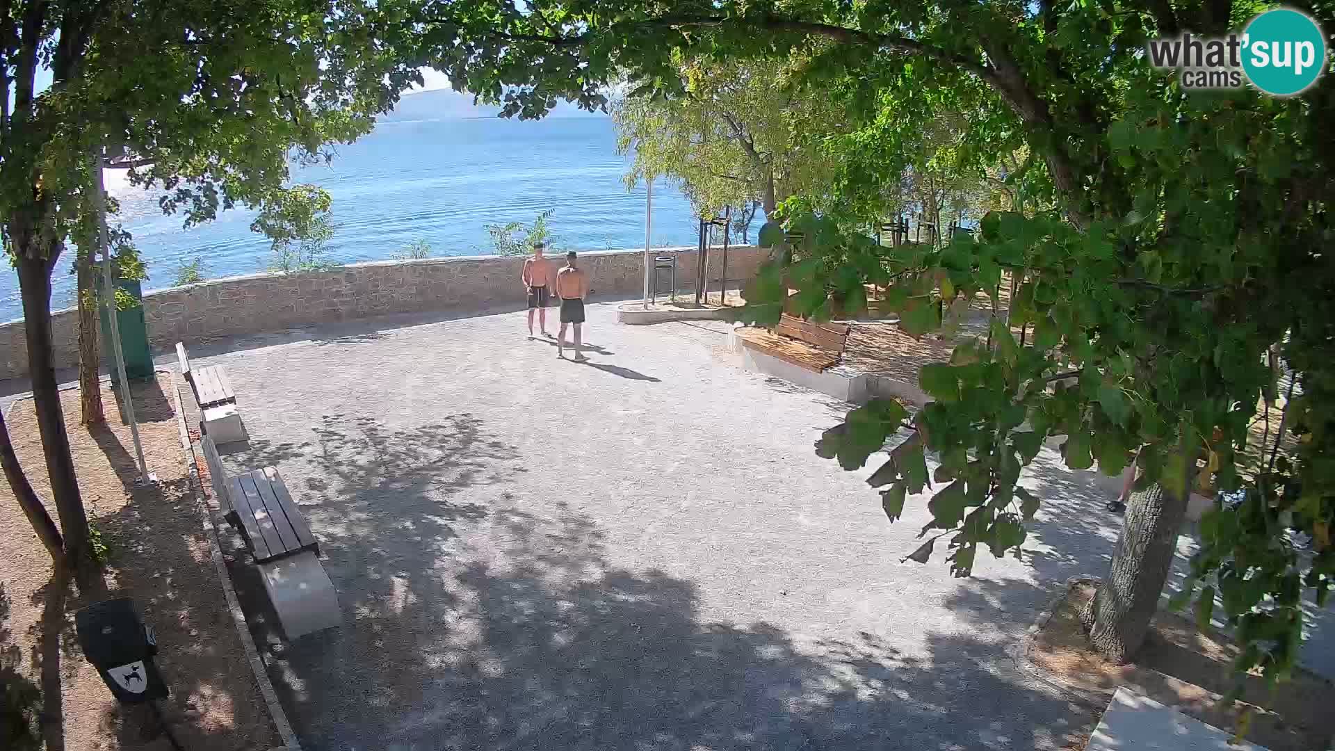 Senj Live Webcam – Schriftstellerpark und Velebit-Kanal