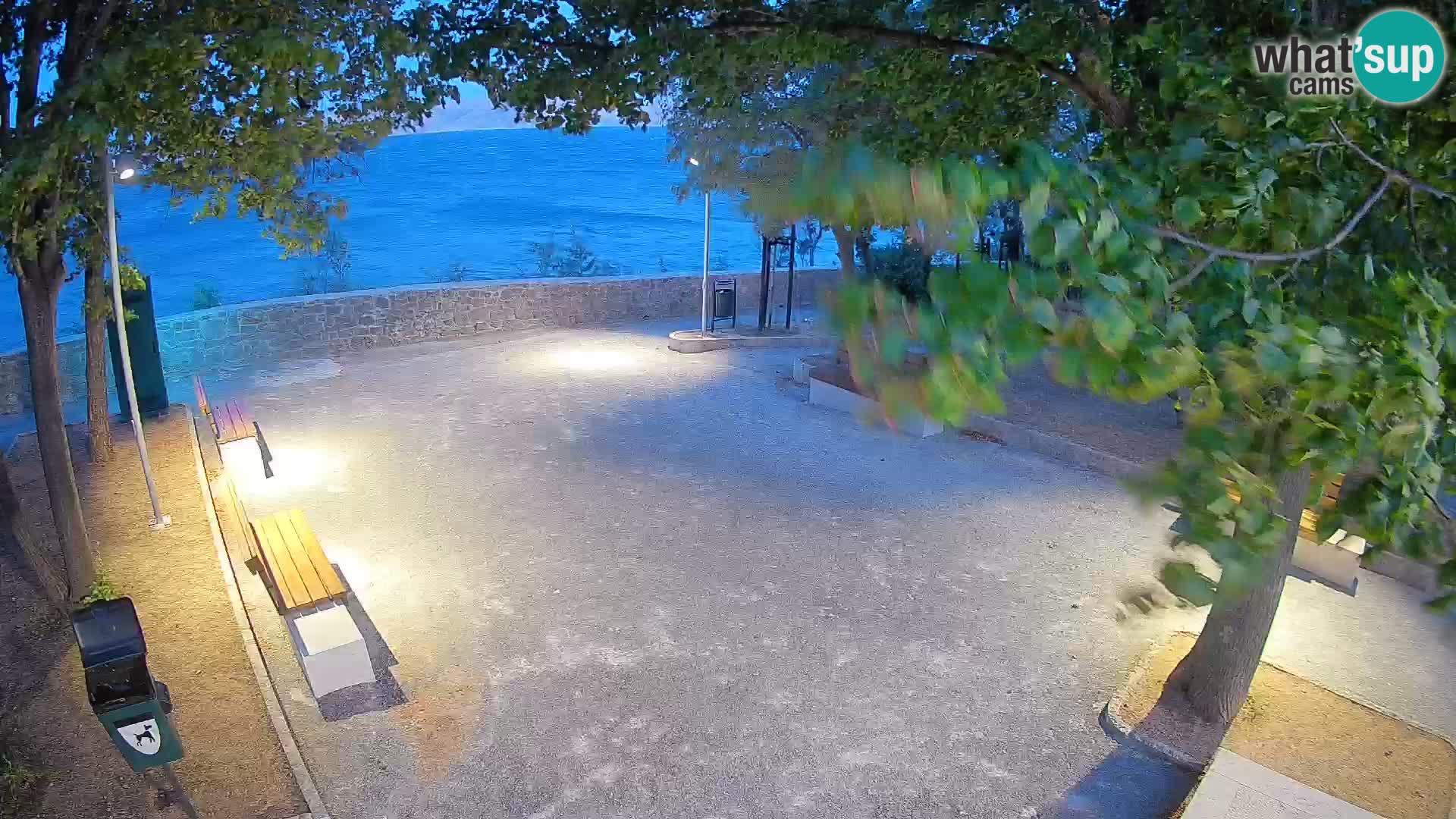 Senj Live Cam – Writers’ Park and the Velebit Channel