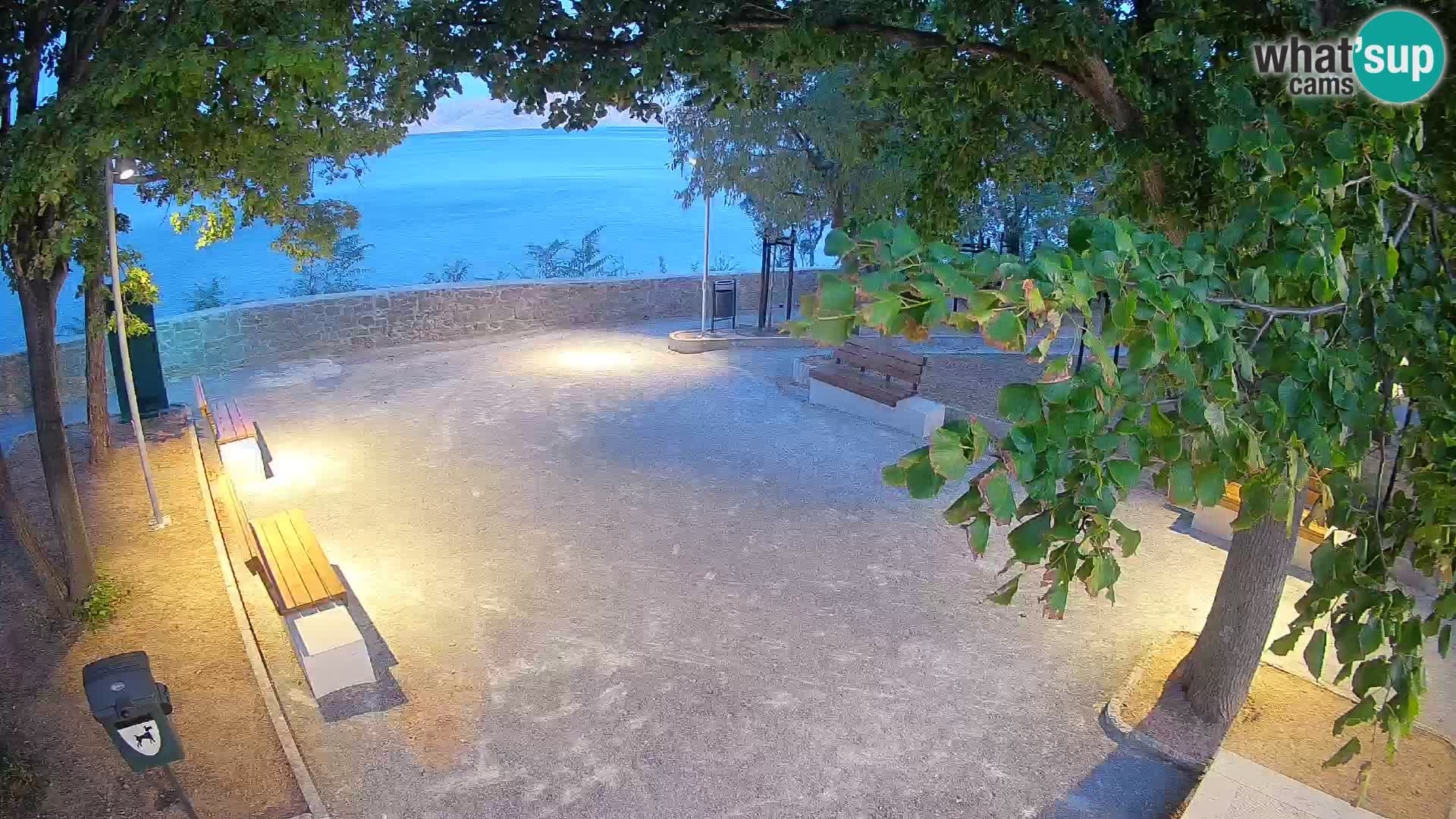 Senj Live Cam – Writers’ Park and the Velebit Channel