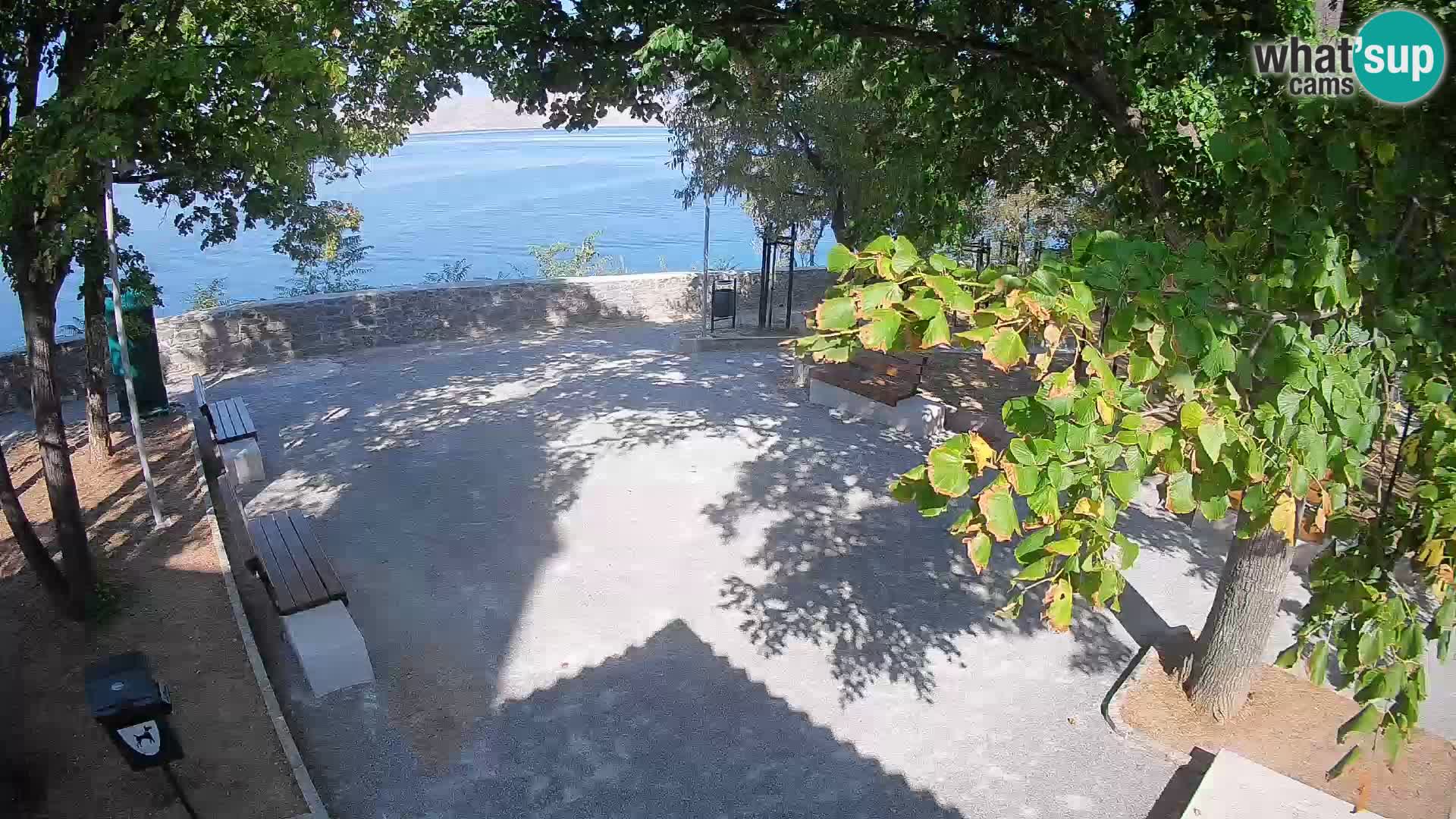 Senj Live Webcam – Schriftstellerpark und Velebit-Kanal