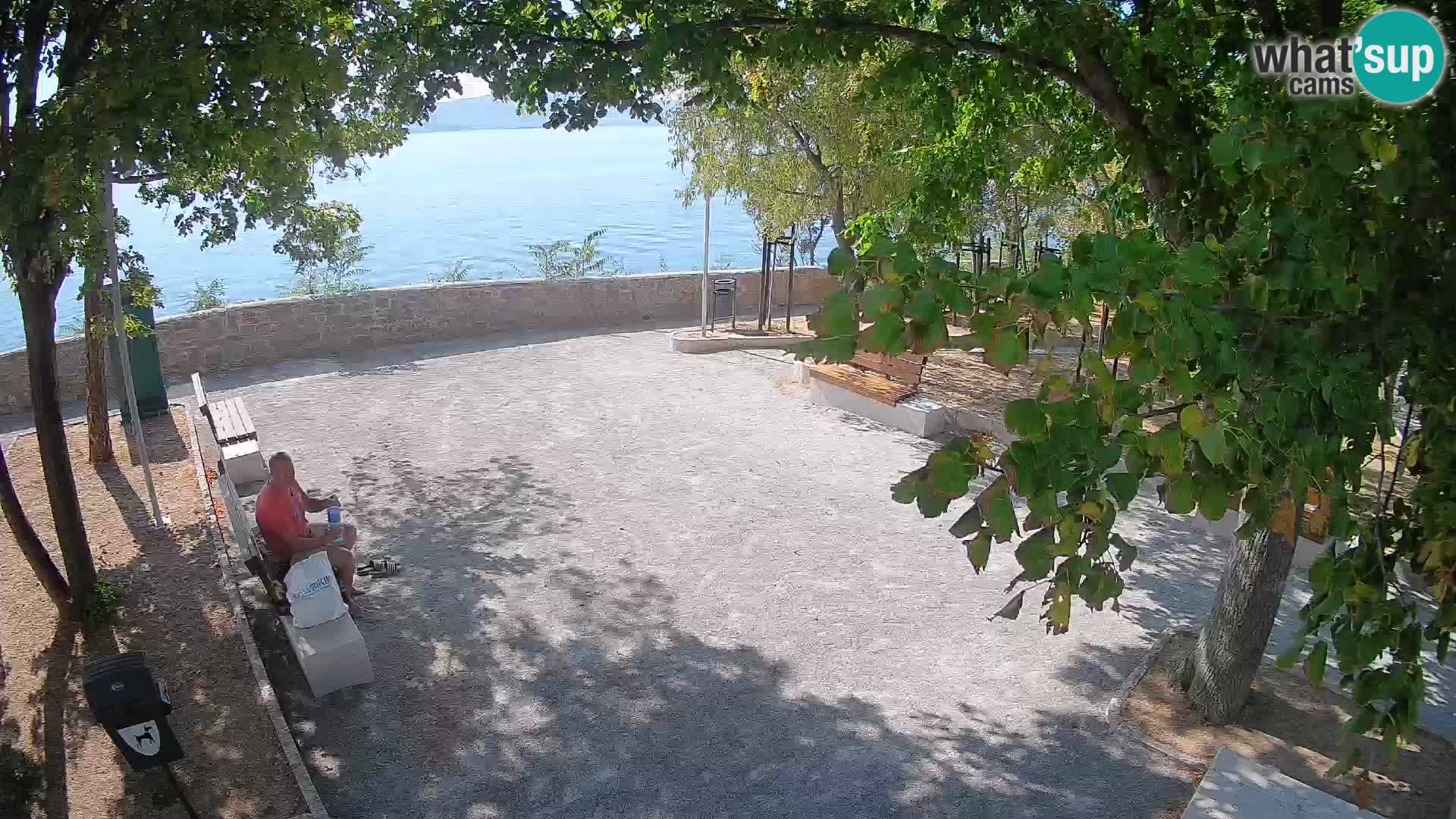 Webcam Senj en direct – Parc des Écrivains et canal du Velebit