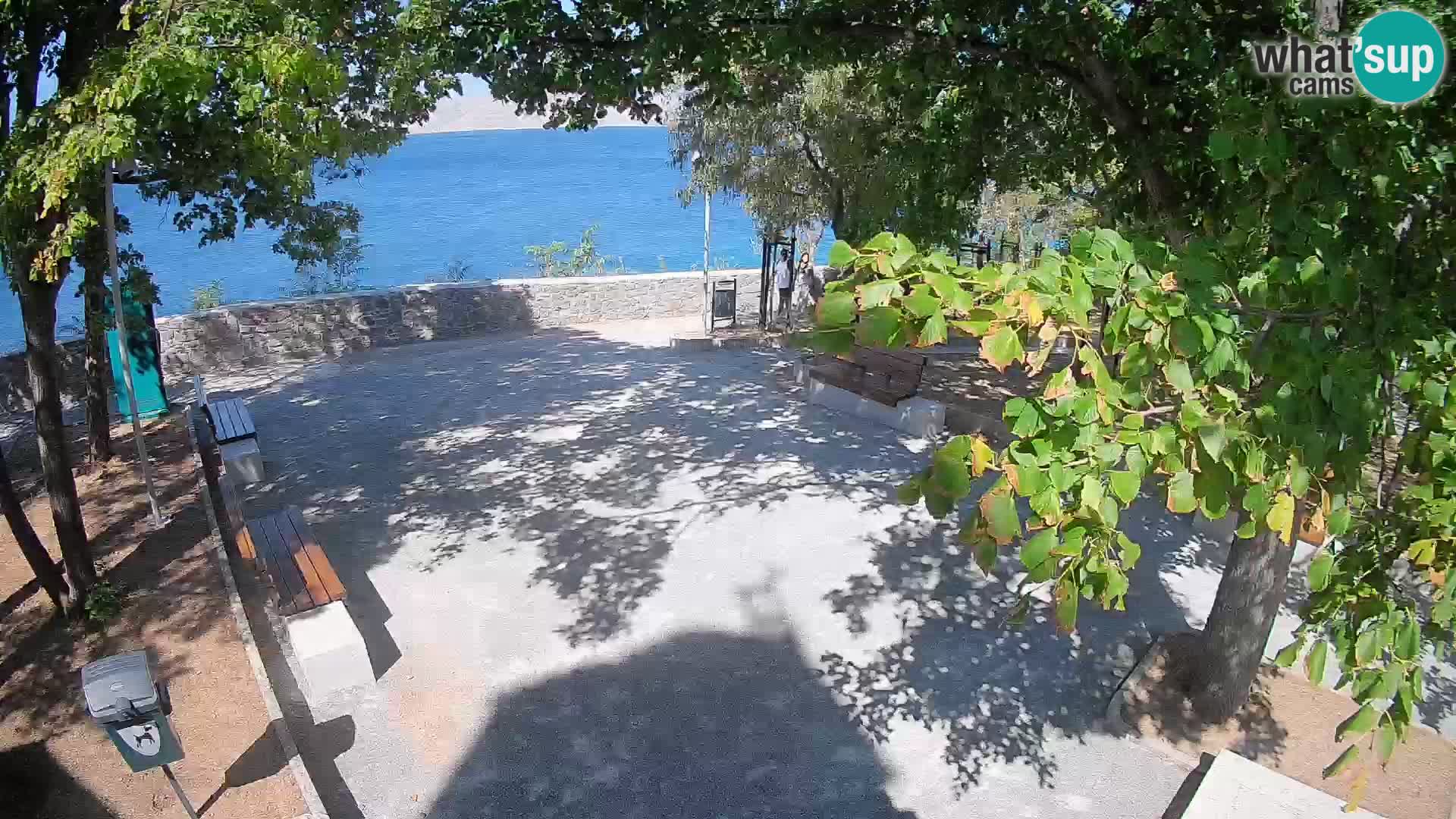 Webcam Senj en direct – Parc des Écrivains et canal du Velebit
