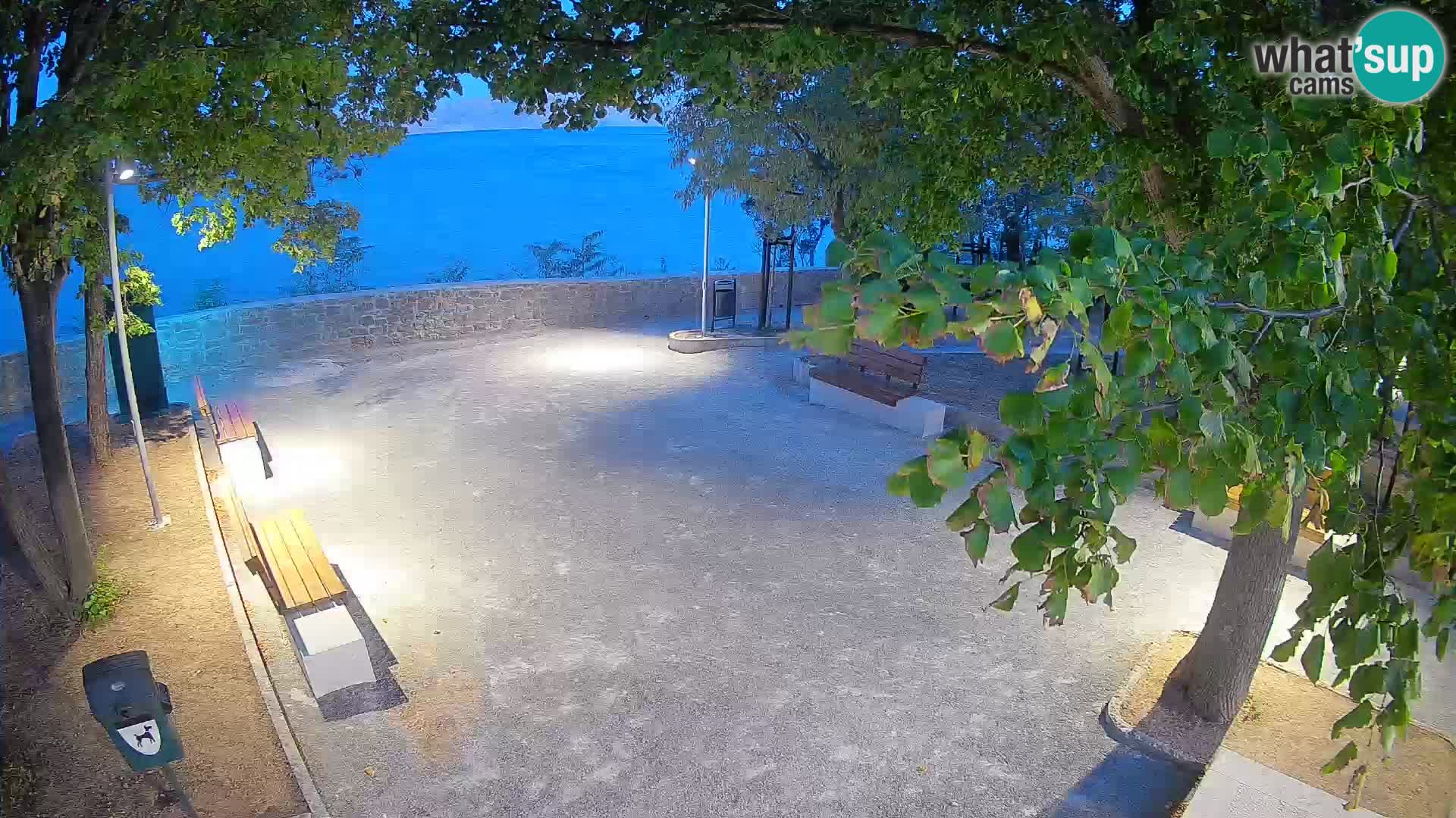 Senj Live Cam – Writers’ Park and the Velebit Channel