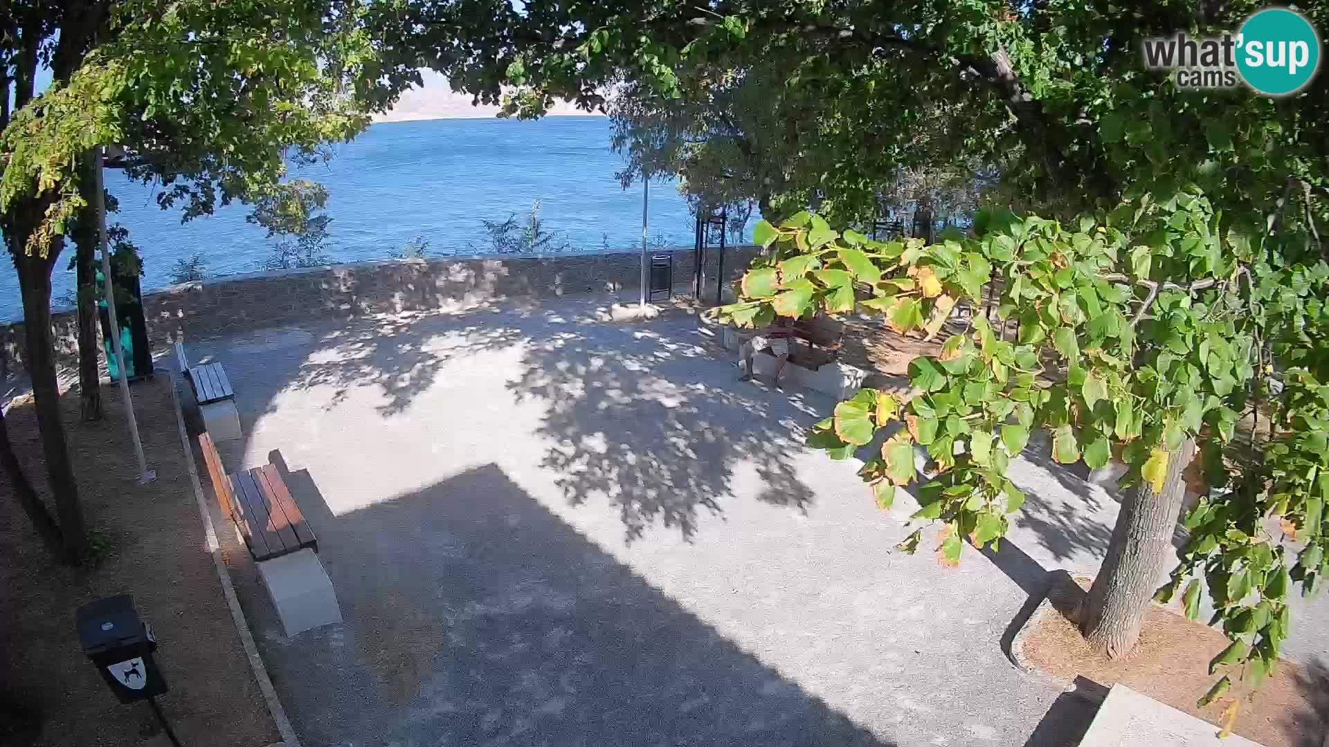 Senj Live Webcam – Schriftstellerpark und Velebit-Kanal