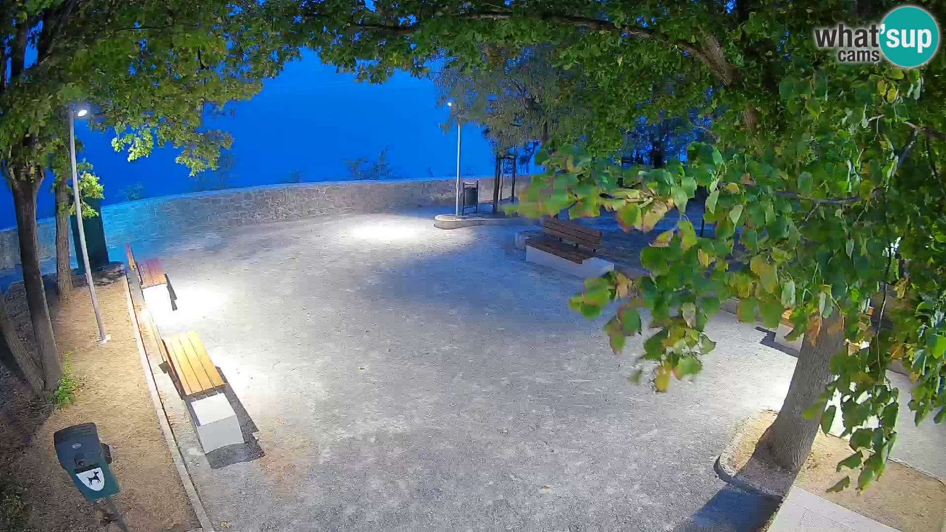 Senj Live Cam – Writers’ Park and the Velebit Channel