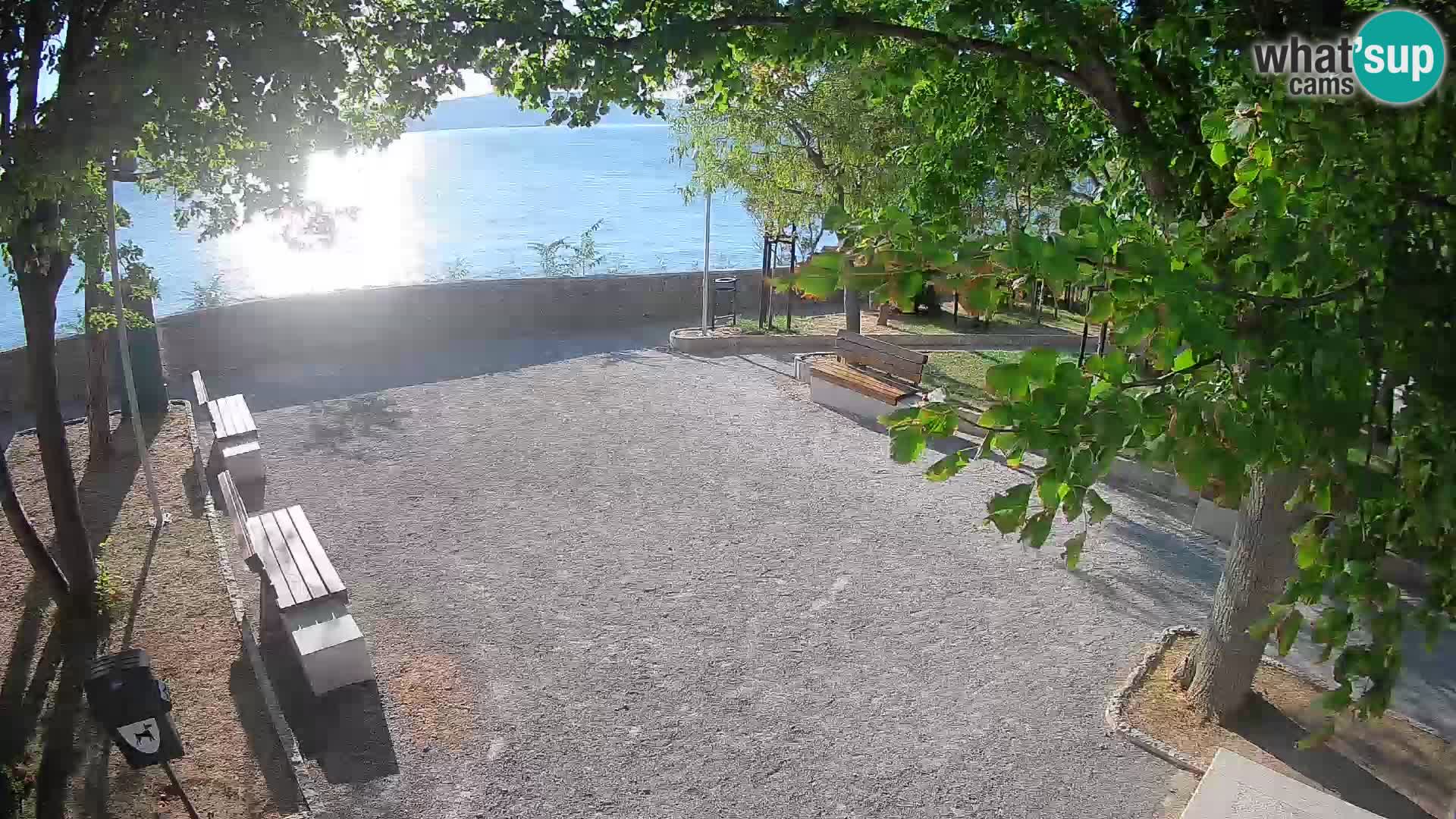 Senj Live Webcam – Schriftstellerpark und Velebit-Kanal
