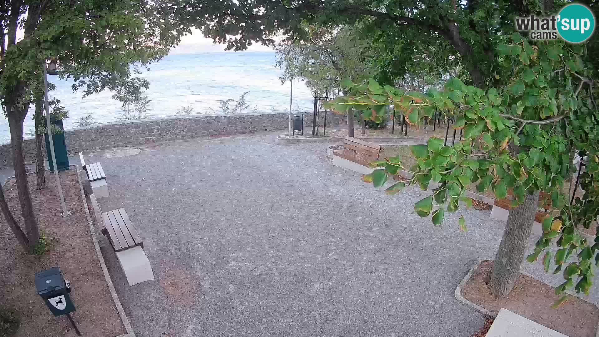 Senj Live Webcam – Schriftstellerpark und Velebit-Kanal