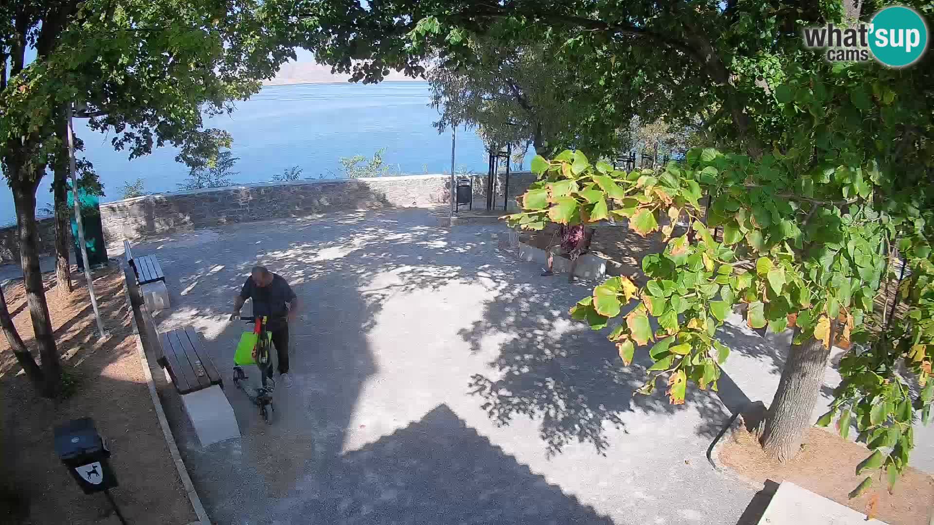 Senj Live Webcam – Schriftstellerpark und Velebit-Kanal