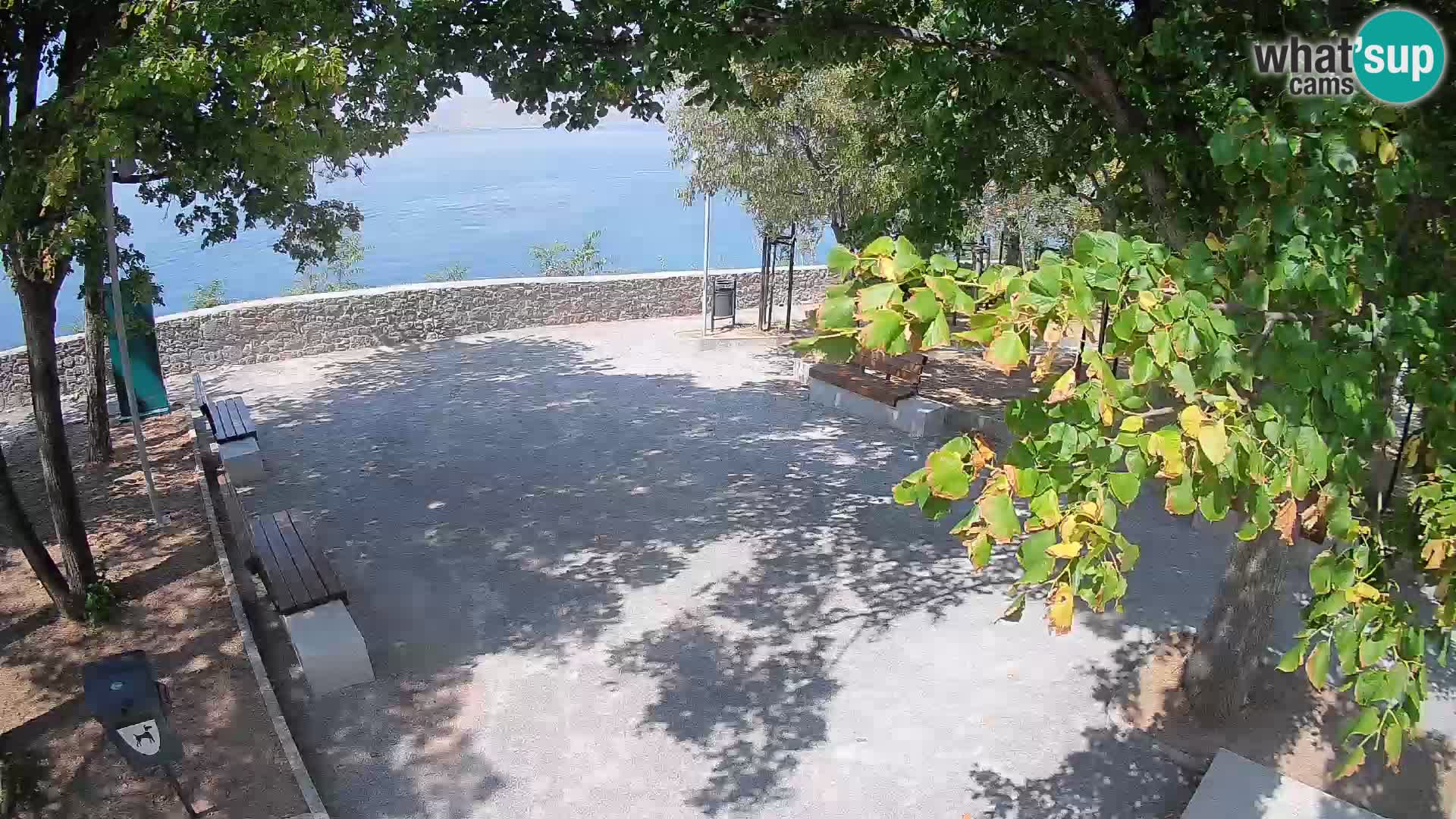 Senj Live Webcam – Schriftstellerpark und Velebit-Kanal
