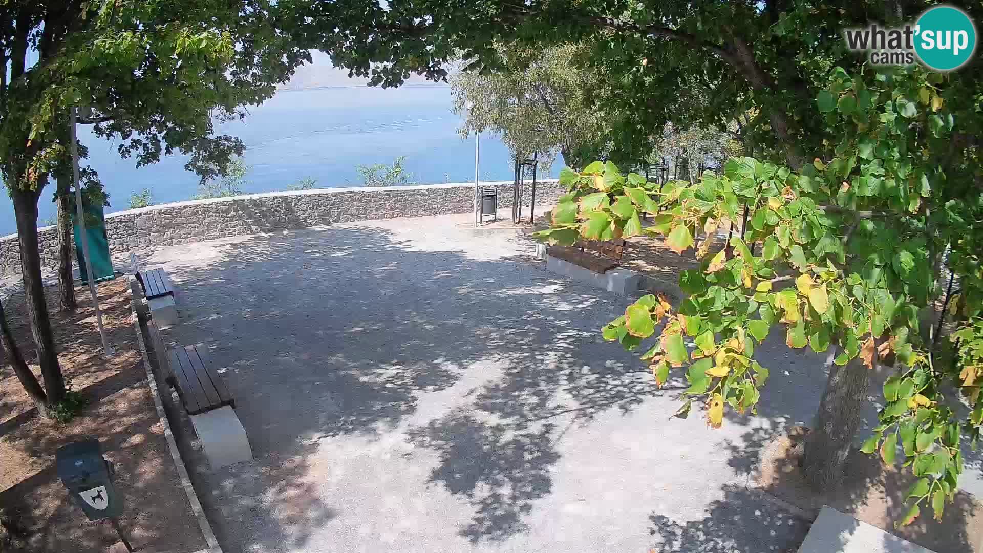 Senj Live Cam – Writers’ Park and the Velebit Channel
