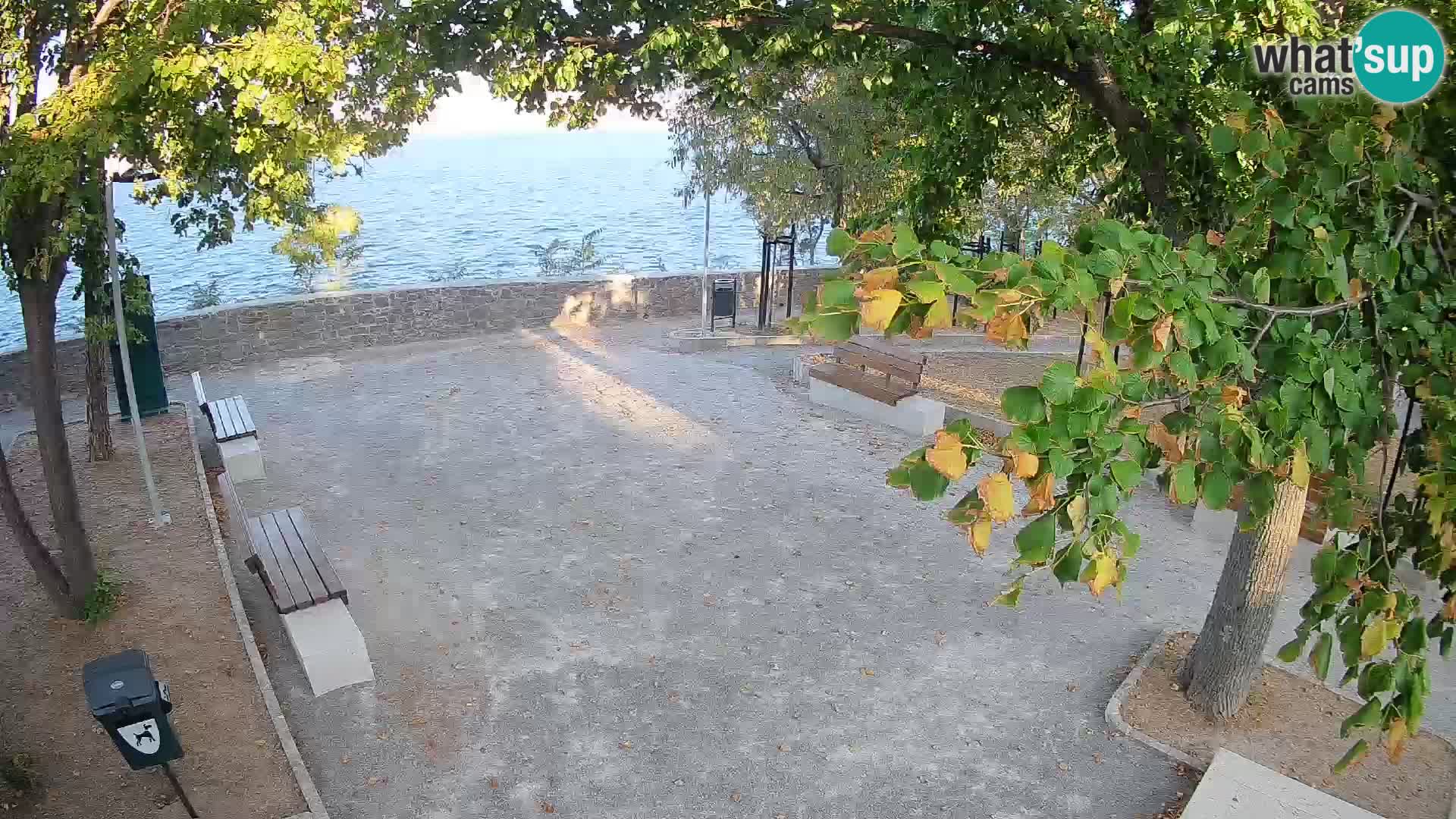 Senj Live Webcam – Schriftstellerpark und Velebit-Kanal