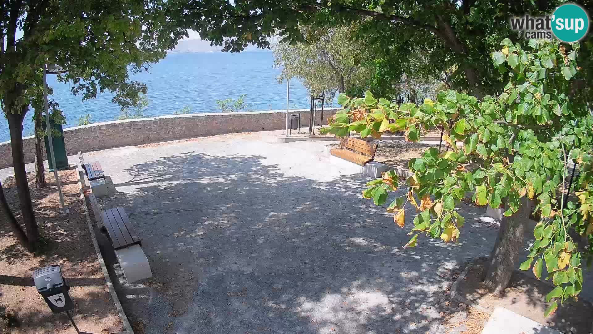 Senj Live Cam – Writers’ Park and the Velebit Channel