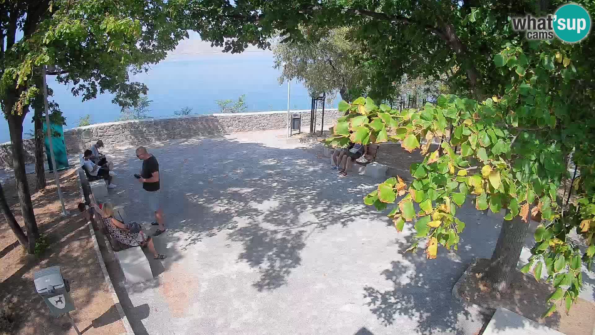 Senj Live Webcam – Schriftstellerpark und Velebit-Kanal