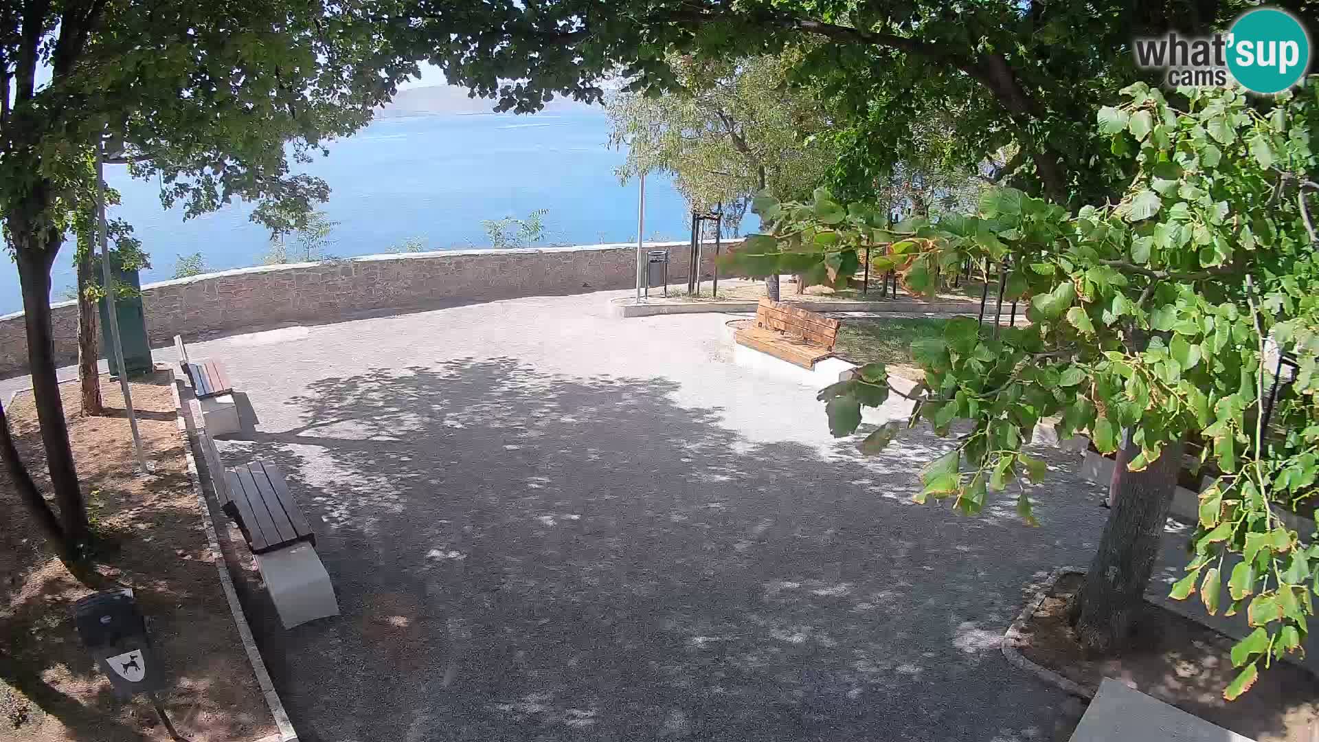 Senj Live Cam – Writers’ Park and the Velebit Channel
