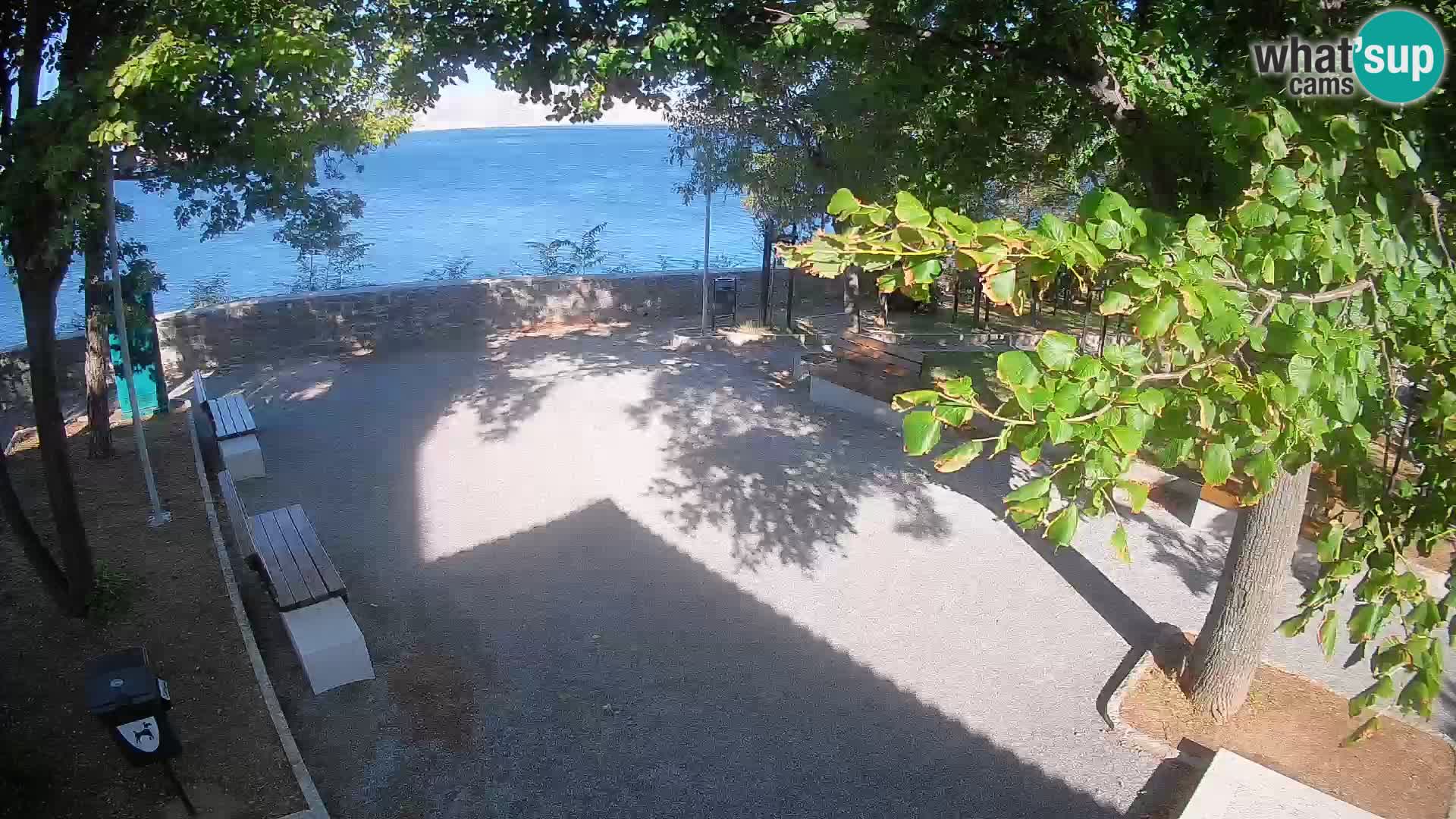 Senj Live Webcam – Schriftstellerpark und Velebit-Kanal