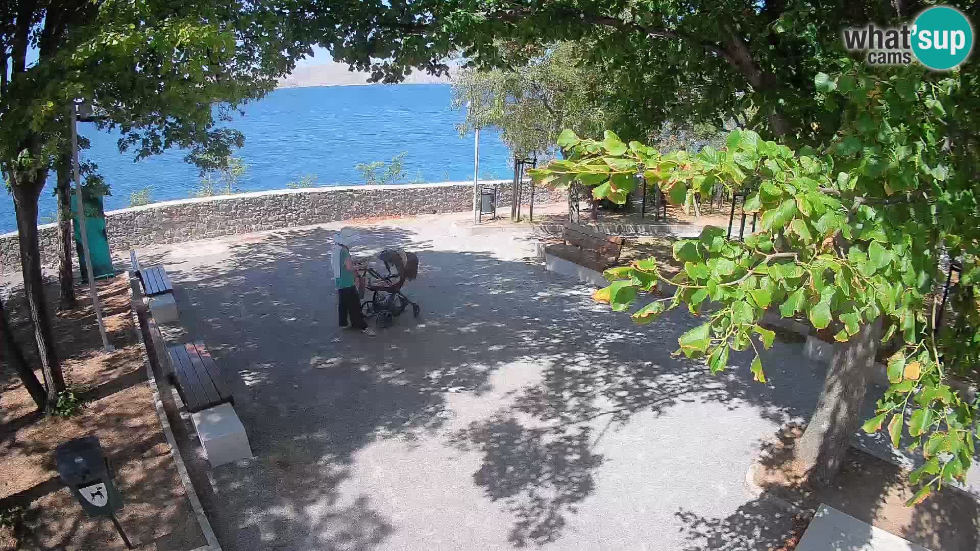 Senj Live Webcam – Schriftstellerpark und Velebit-Kanal
