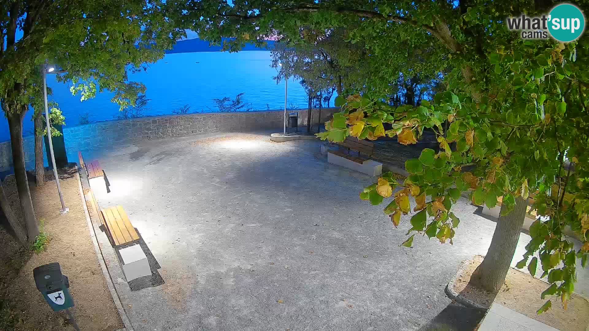 Senj Live Webcam – Schriftstellerpark und Velebit-Kanal