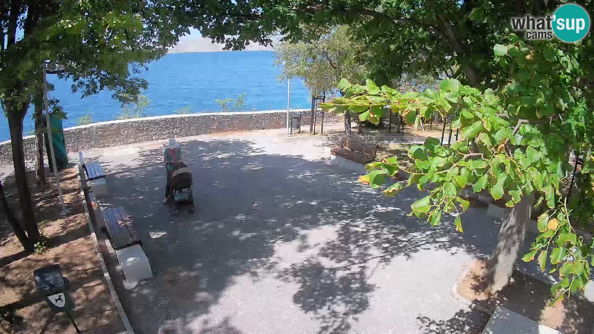 Senj Live Webcam – Schriftstellerpark und Velebit-Kanal