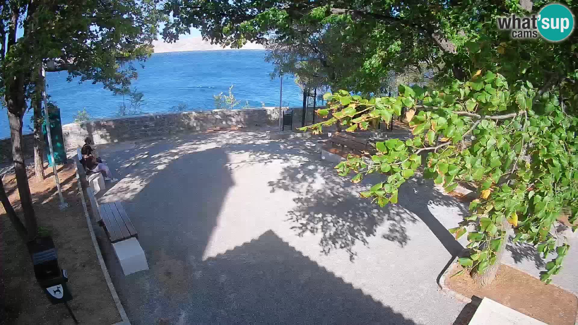 Senj Live Webcam – Schriftstellerpark und Velebit-Kanal