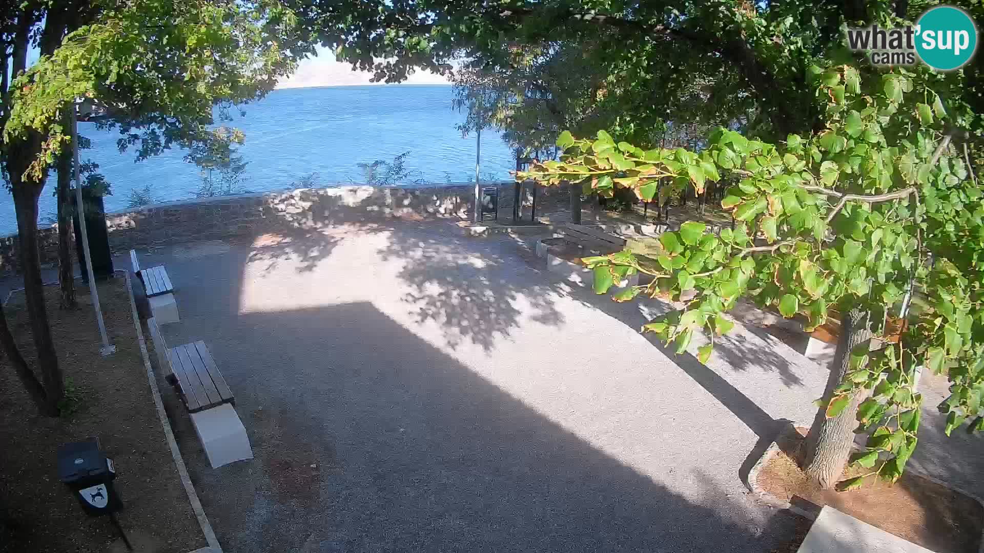 Senj Live Webcam – Schriftstellerpark und Velebit-Kanal