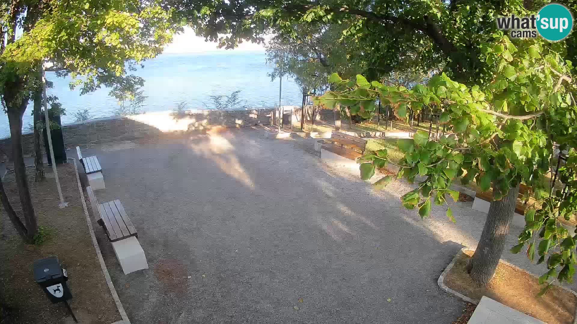 Senj Live Webcam – Schriftstellerpark und Velebit-Kanal