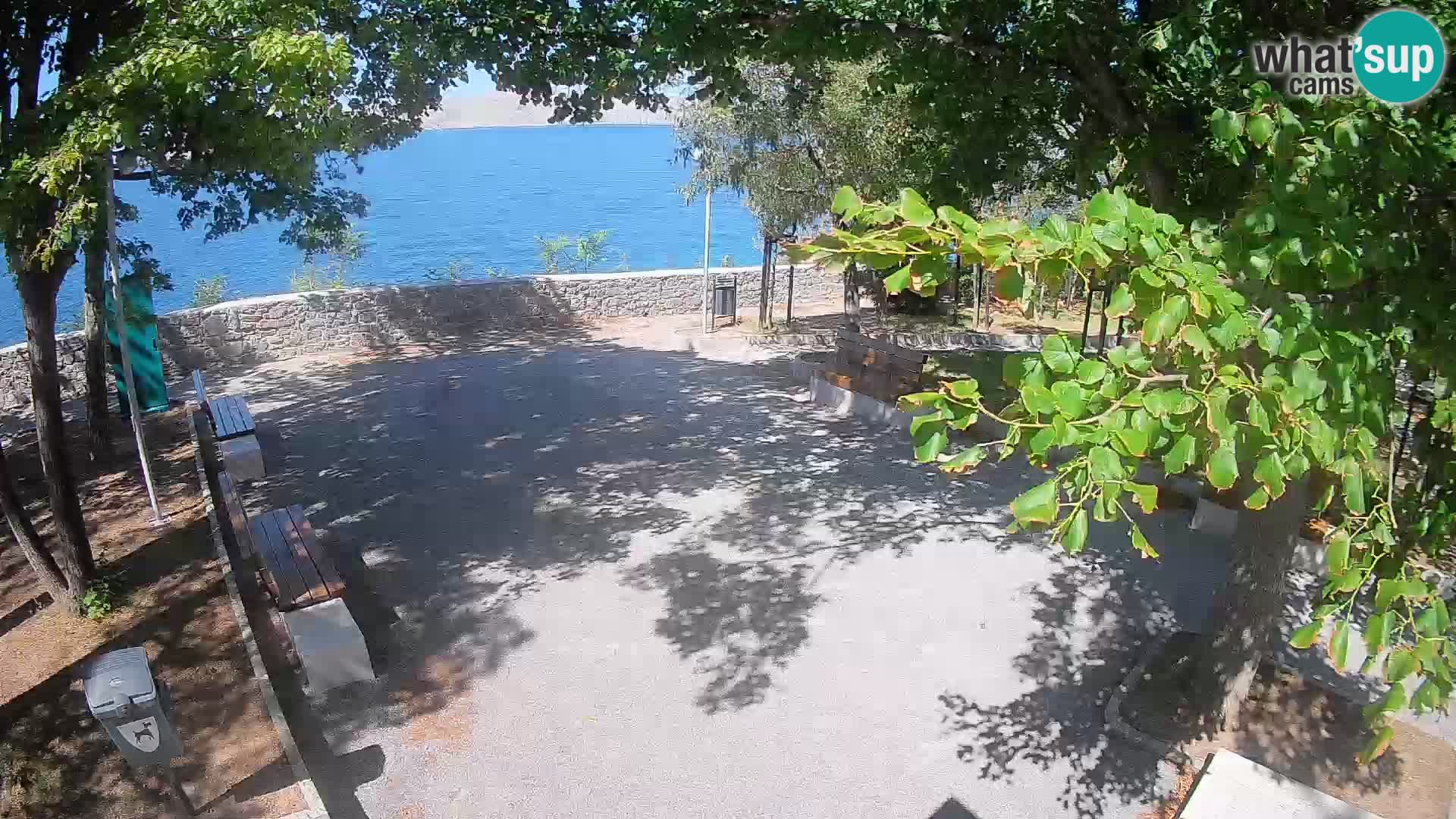 Senj Live Webcam – Schriftstellerpark und Velebit-Kanal