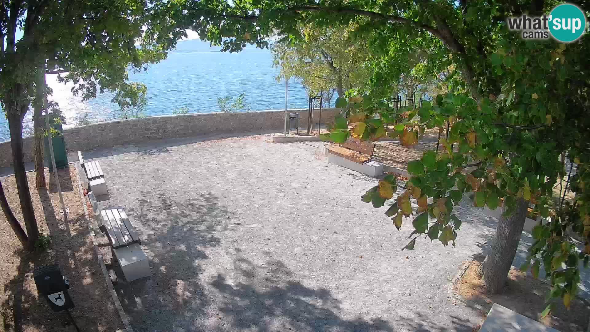 Senj Live Webcam – Schriftstellerpark und Velebit-Kanal